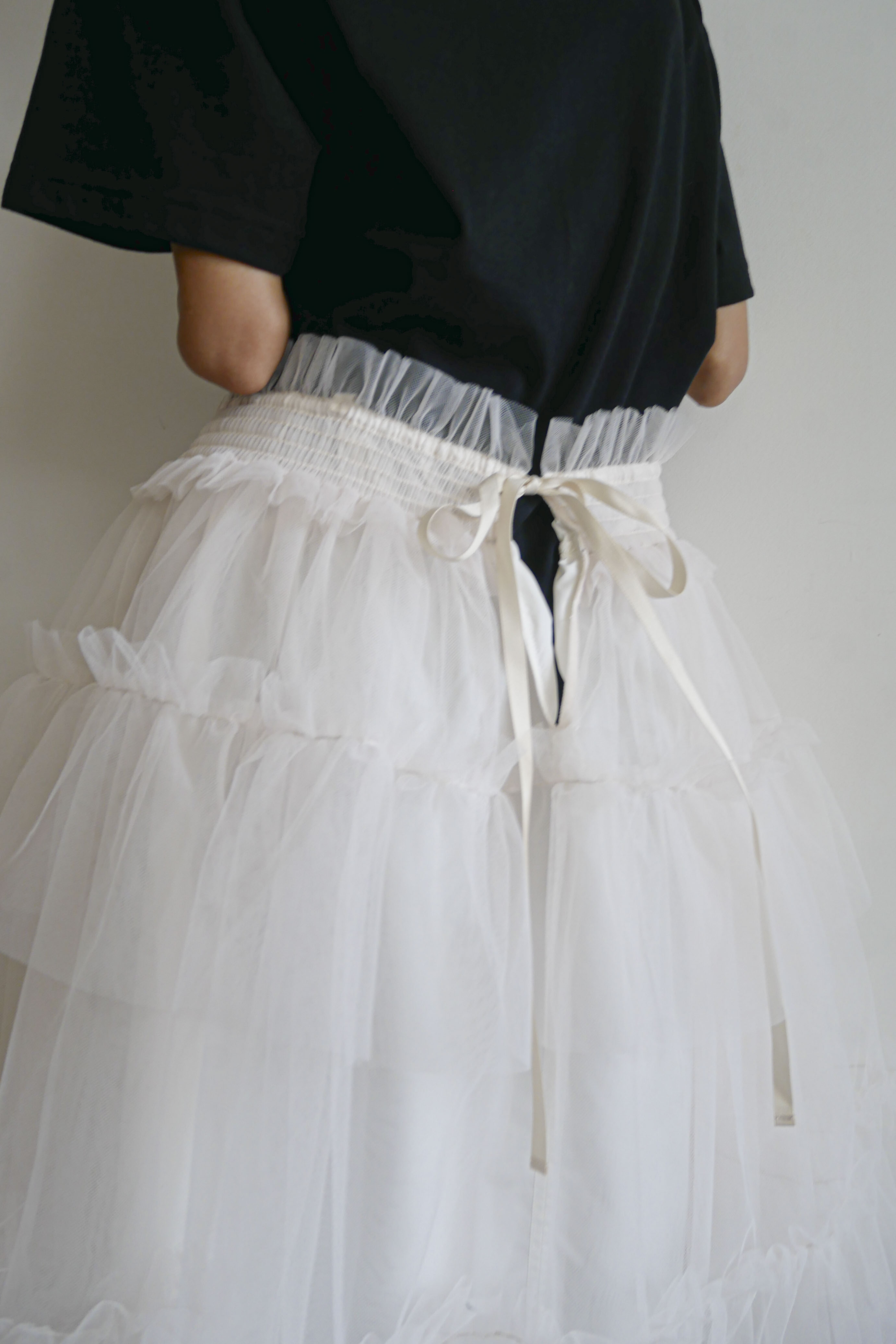 HONEY MI HONEY｜tulle tiered tunic camisole