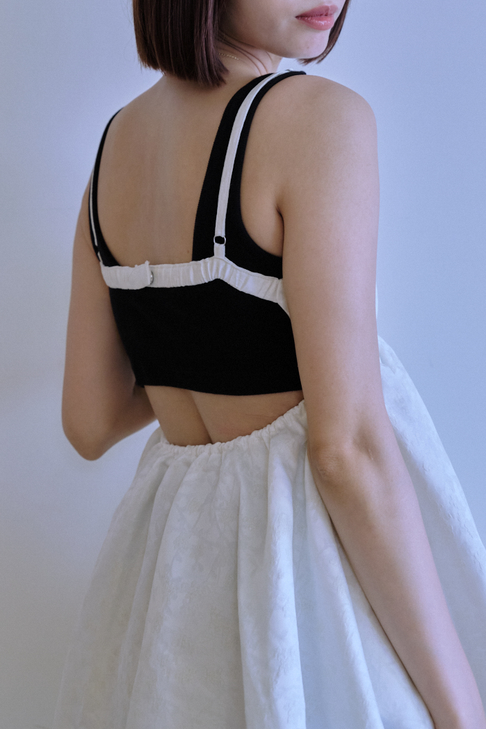 HONEY MI HONEY｜バルーンジャガードキャミソールミニワンピース｜特別