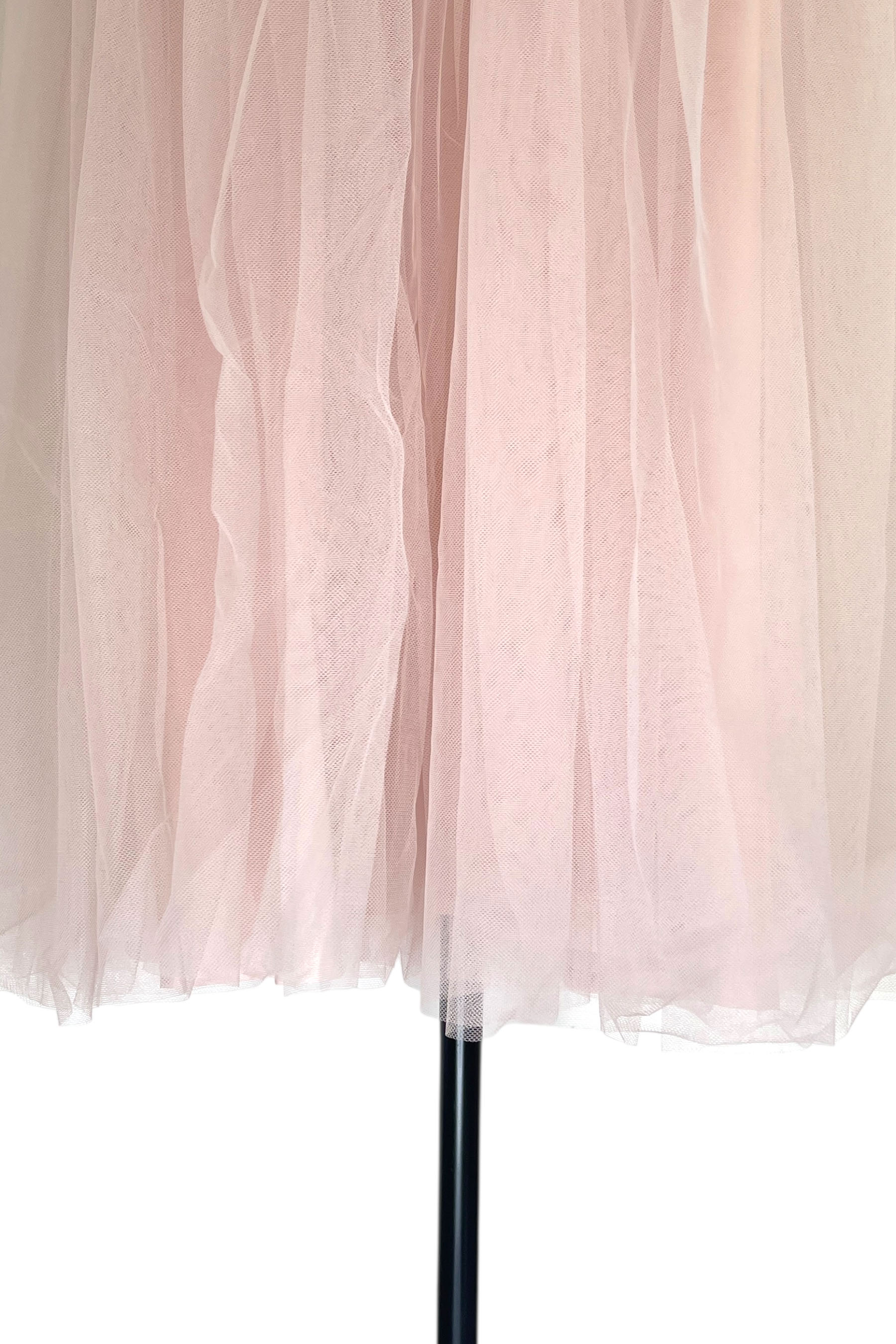 HONEY MI HONEY｜リブニットボリュームチュールワンピース｜異素材