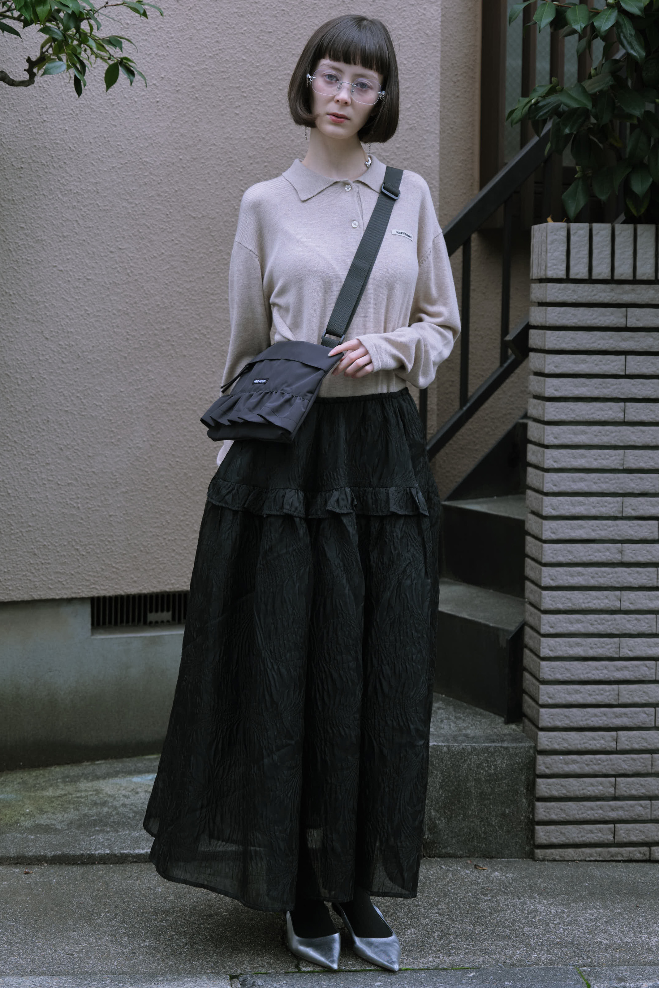 HONEY MI HONEY｜ロゴポロニットミニワンピース｜大人のほんのり