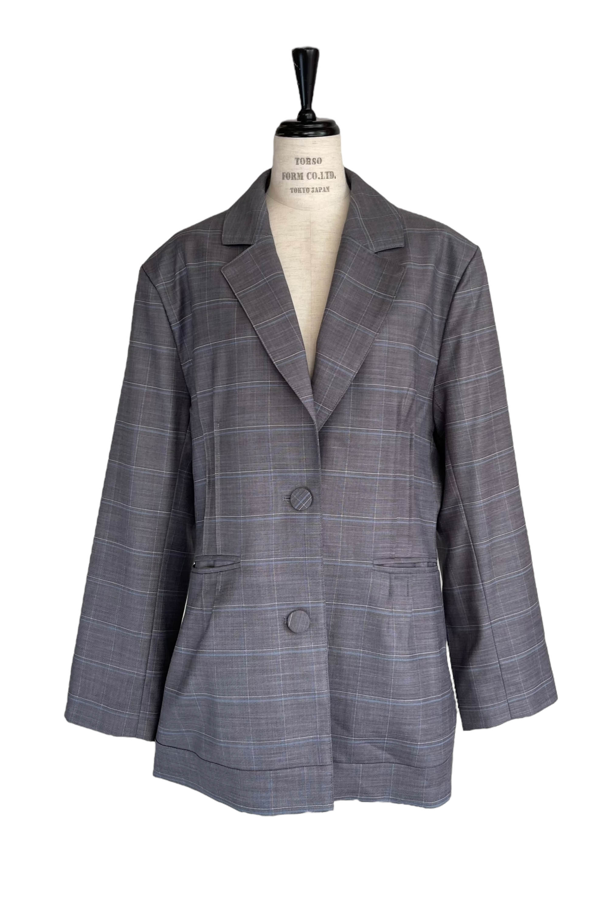 HONEY MI HONEY｜チェックウエストシェイプジャケット｜大人のきれいめ