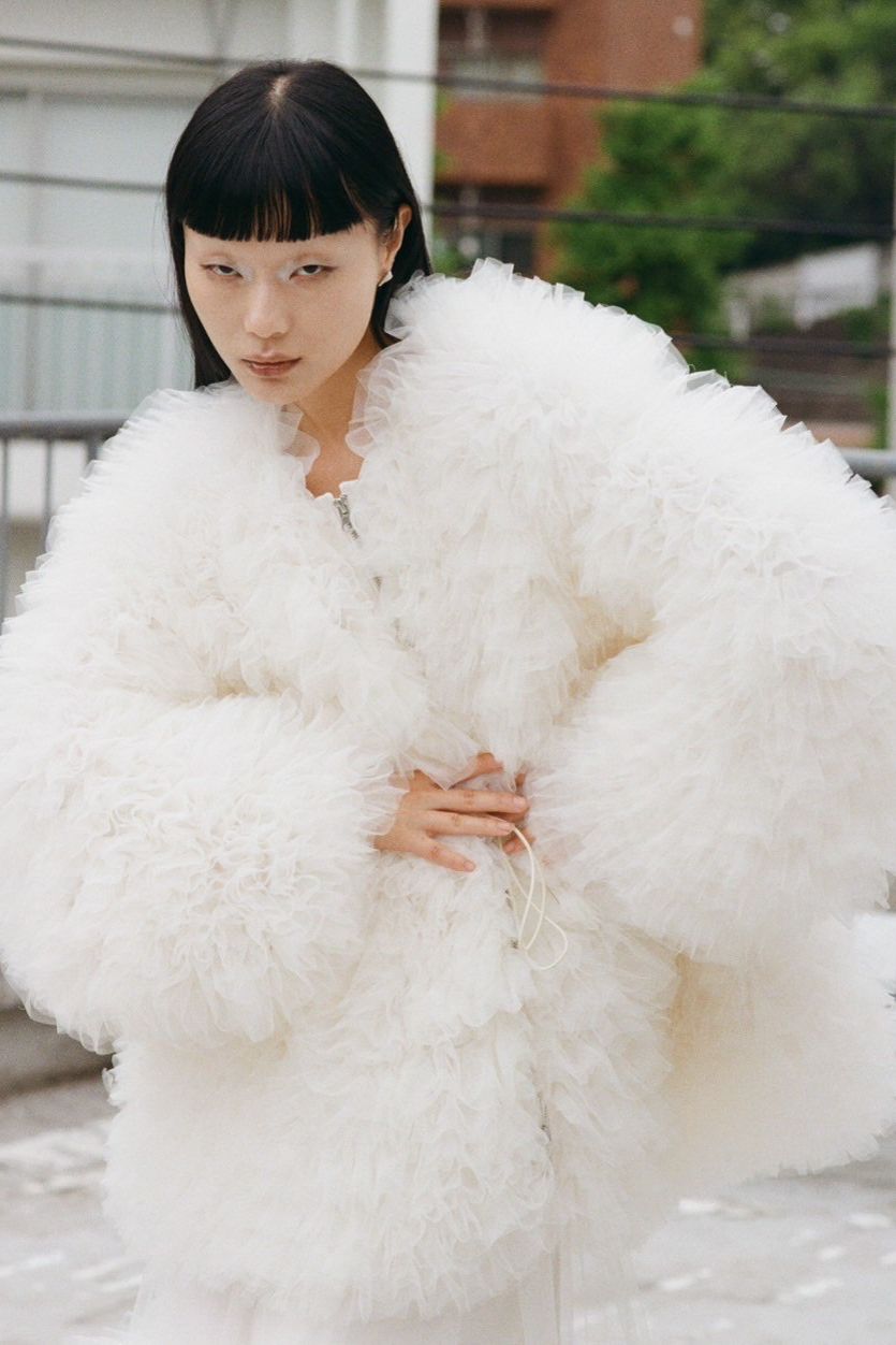 ジャケット・アウター HONEY MI HONEY tulle tiered blouson tulle tiered blouson