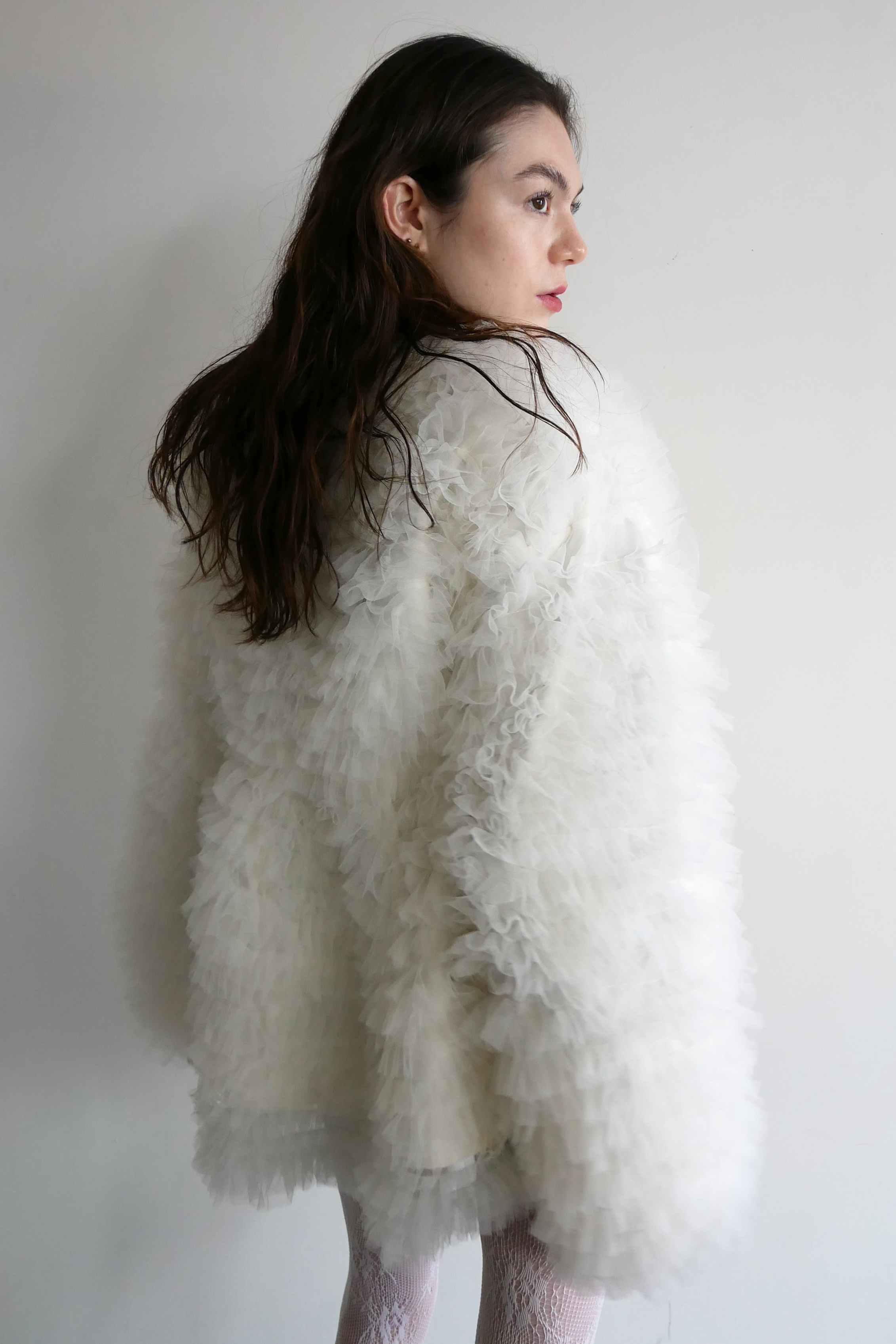 tulle tiered blouson