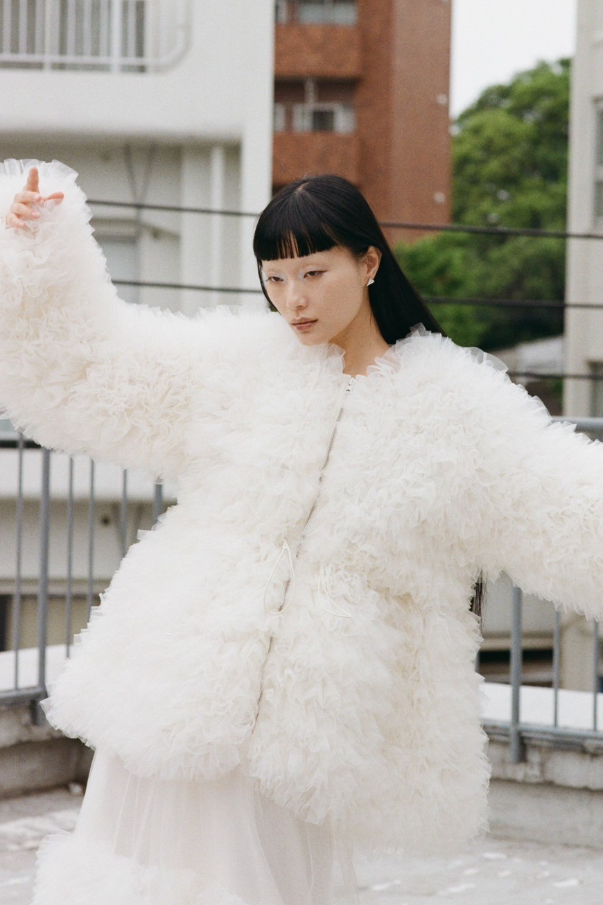ジャケット・アウター HONEY MI HONEY tulle tiered blouson HONEY MI HONEY（ハニーミーハニー） ブルゾン アウター tulle tiered