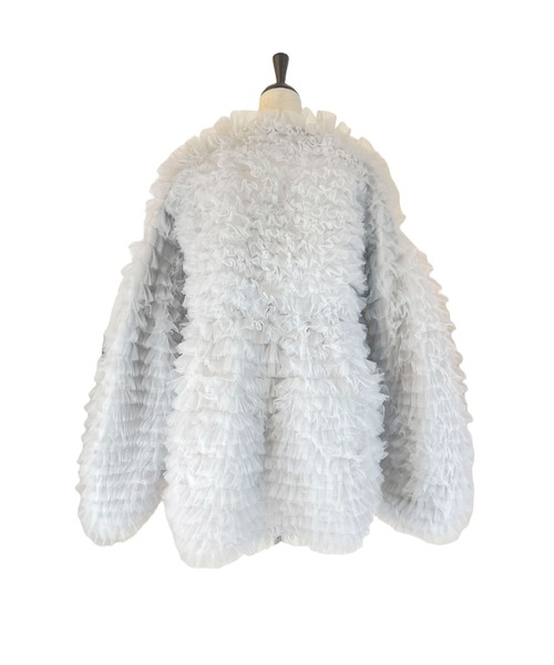tulle tiered blouson