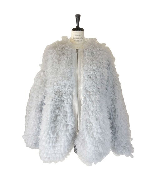 tulle tiered blouson