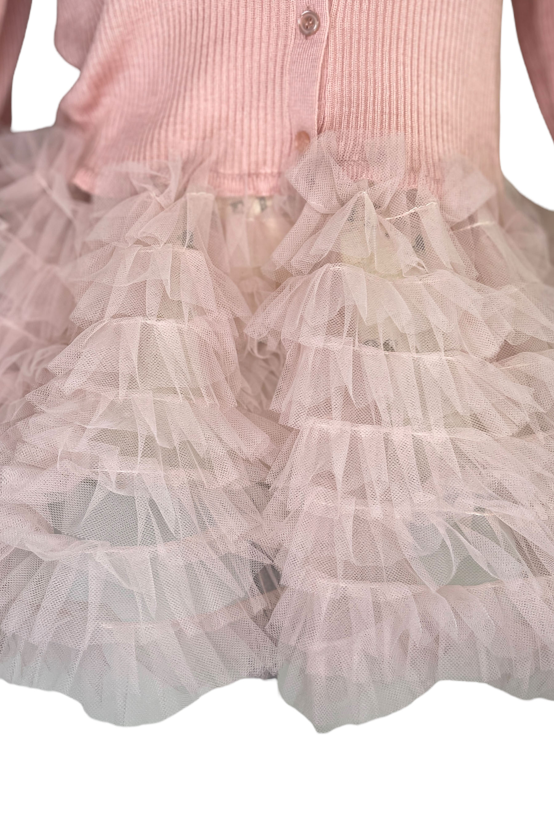 HONEY MI HONEY｜チュールペプラムポロニットカーディガン｜大人