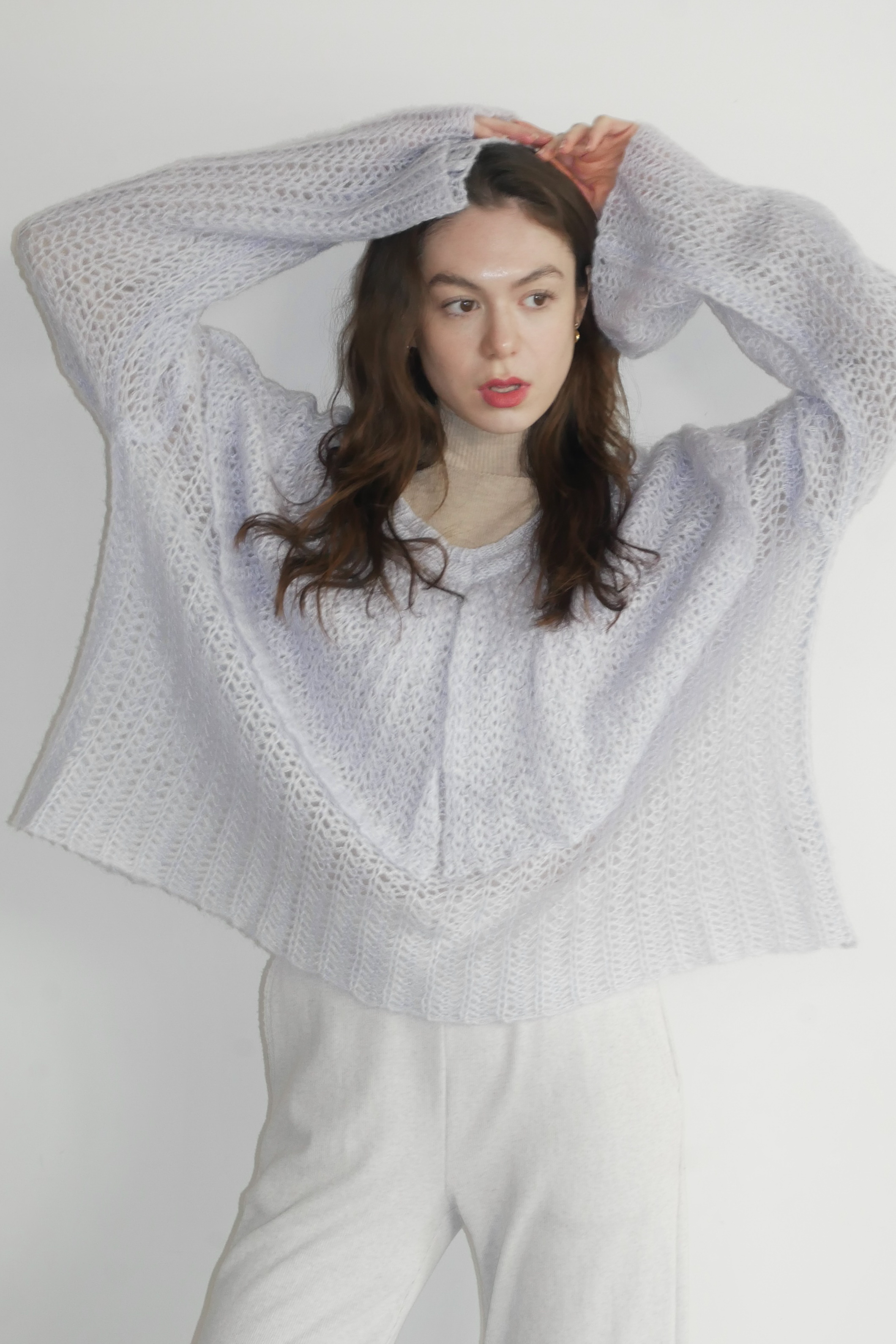 【HONEY MI HONEY】frill collar crochet knit