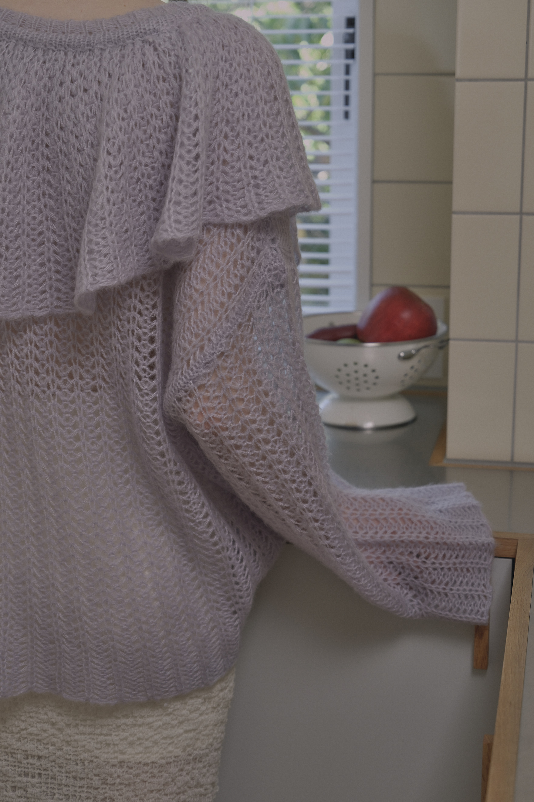 HONEY MI HONEY｜フリルカラークロシェニット｜華やかでふんわり可愛い