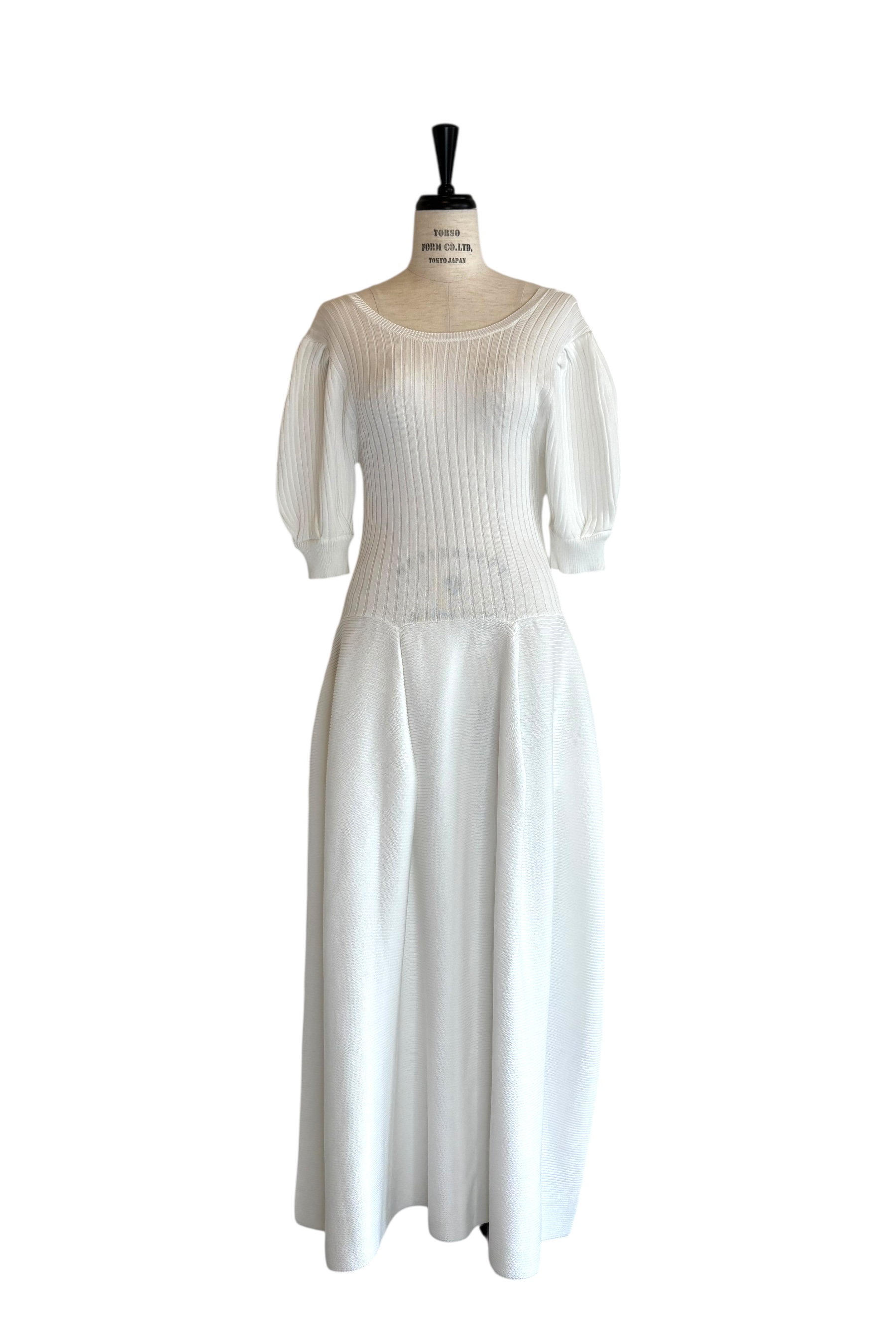 値下☆ ハニーミーハニー ニットワンピ HONEY MI HONEY｜puff sleeve rib knit one-piece｜パフスリーブの