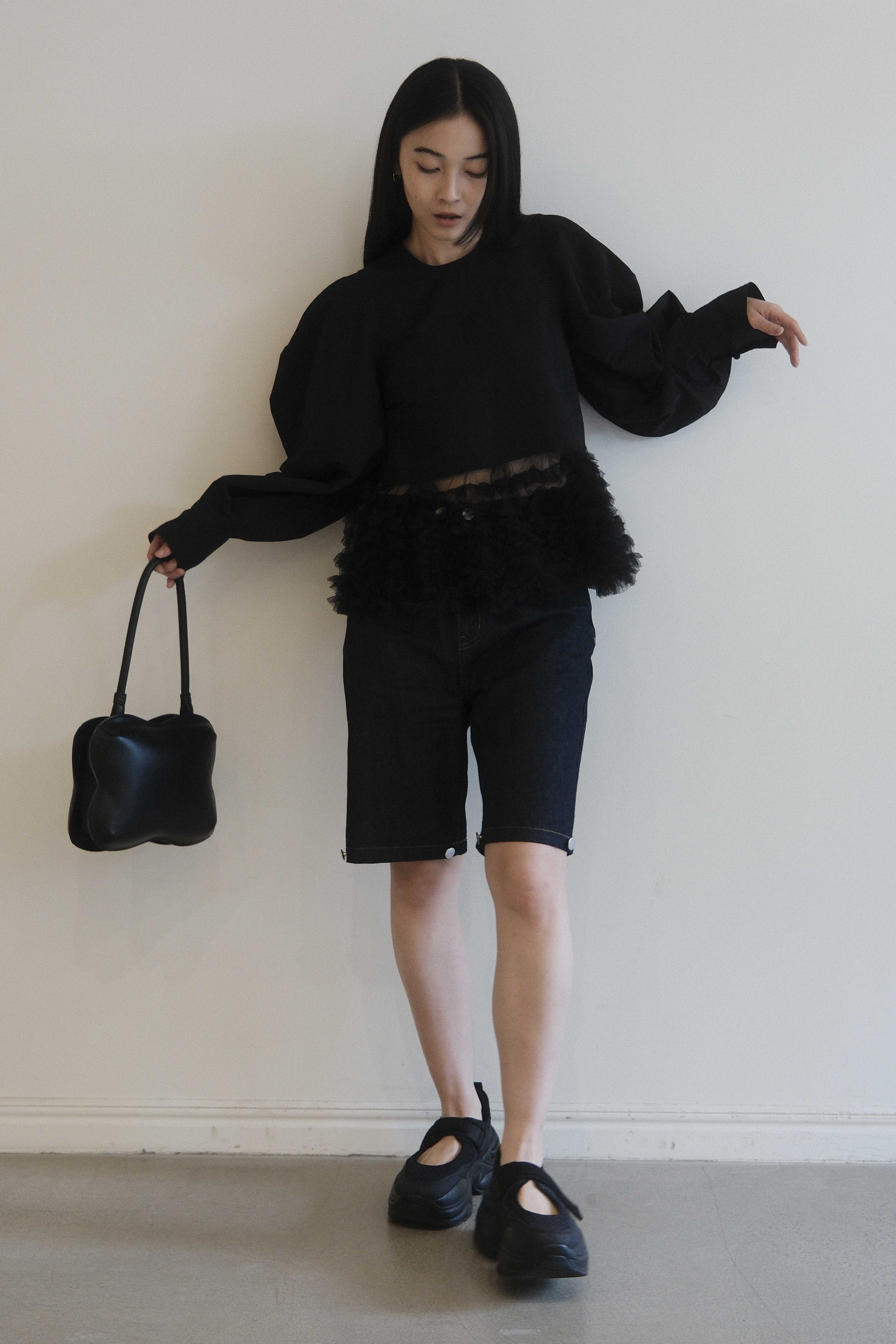 HONEY MI HONEY｜スリットデニムワイドパンツ｜3WAYで楽しめる、脚長
