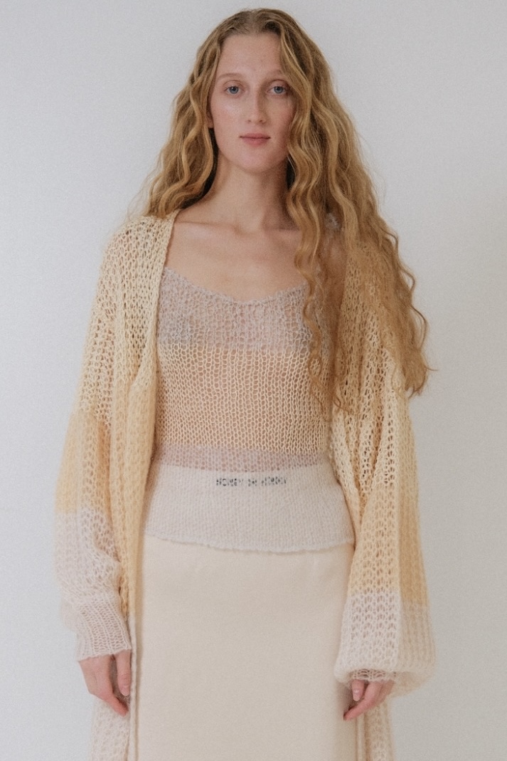 キャミソール Honey mi Honey - HONEY MI HONEY cotton frill ribbon cami cotton frill ribbon camisole
