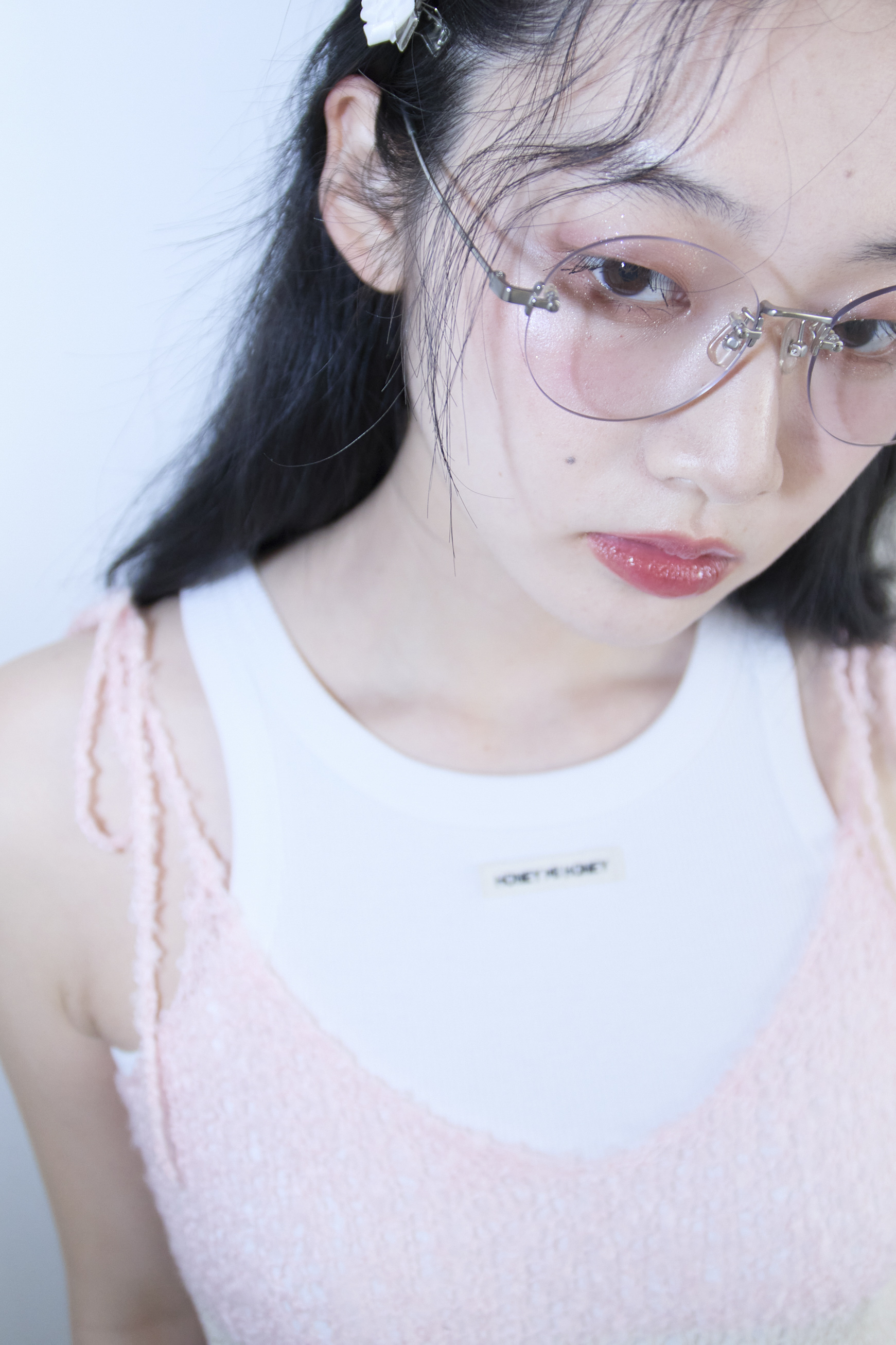 キャミソール HONEY MI HONEY crochet border camisole HONEY MI HONEY｜クロシェボーダーキャミソール｜涼しげな鍵編み