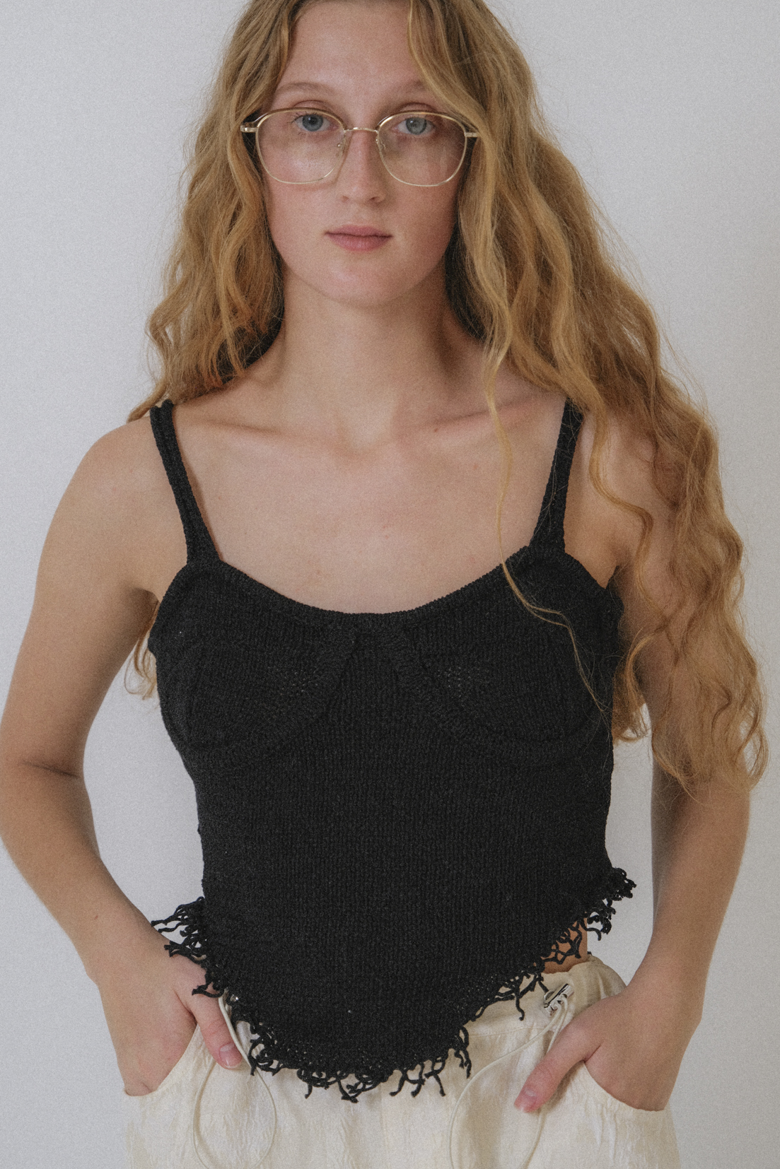 【HONEY MI HONEY】corset knit camisole