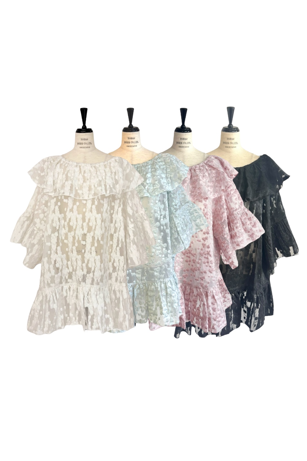 HONEY MI HONEY｜flower organdie frill tunic｜立体フラワー×フリルの