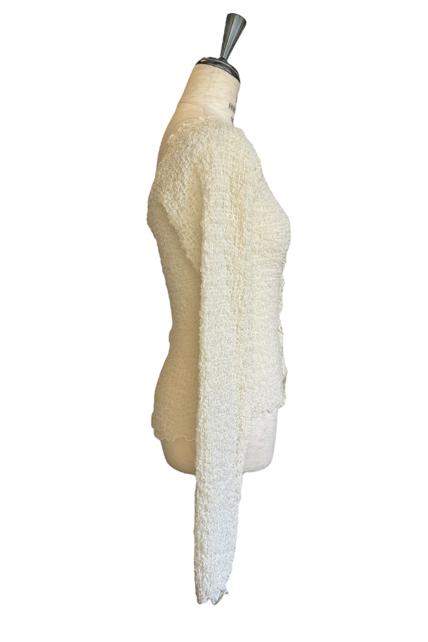 こじはるオーダーhoney mi カーデ HONEY MI HONEY｜sheer mohair tulle peplum cardigan