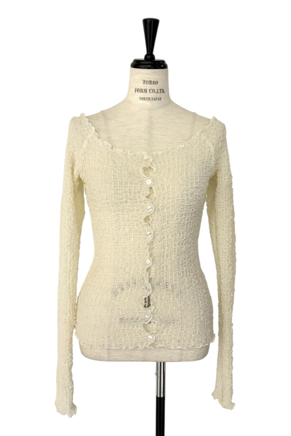 HONEY MI HONEY｜sheer swell boat cardigan｜ふんわりシアーのボート