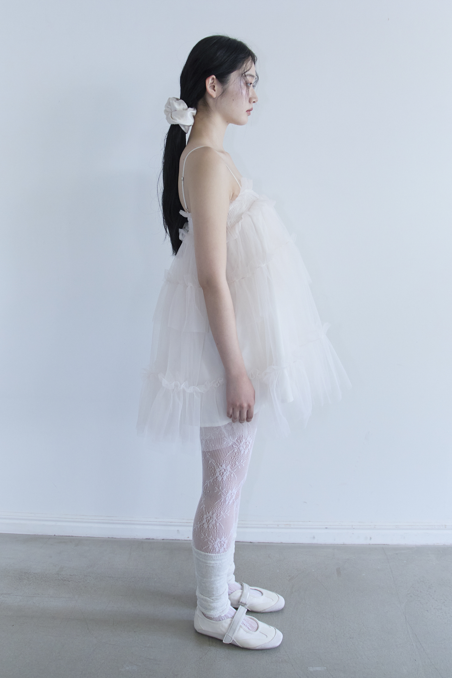 HONEY MI HONEY｜tulle tiered tunic camisole