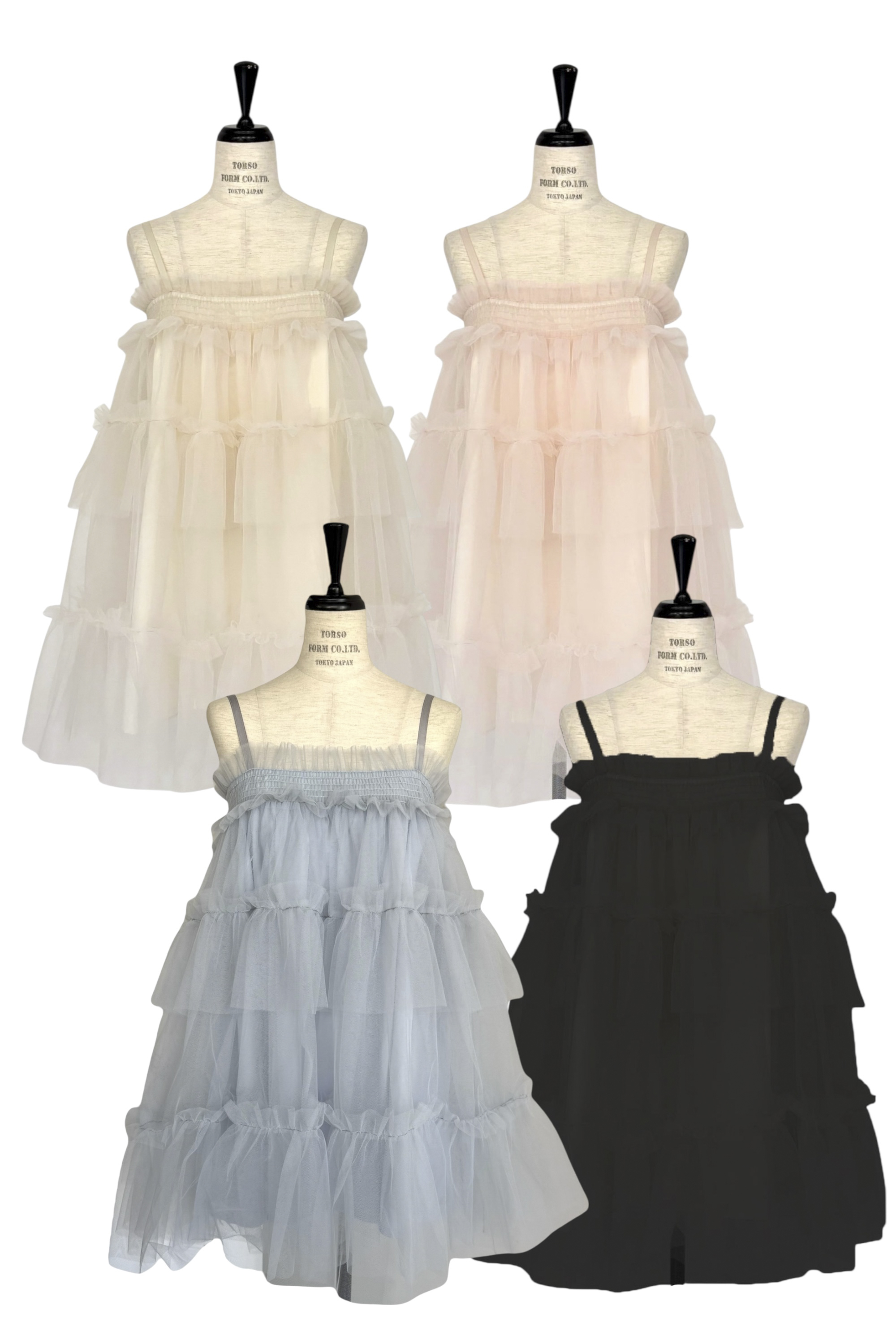 HONEY MI HONEY｜tulle tiered tunic camisole