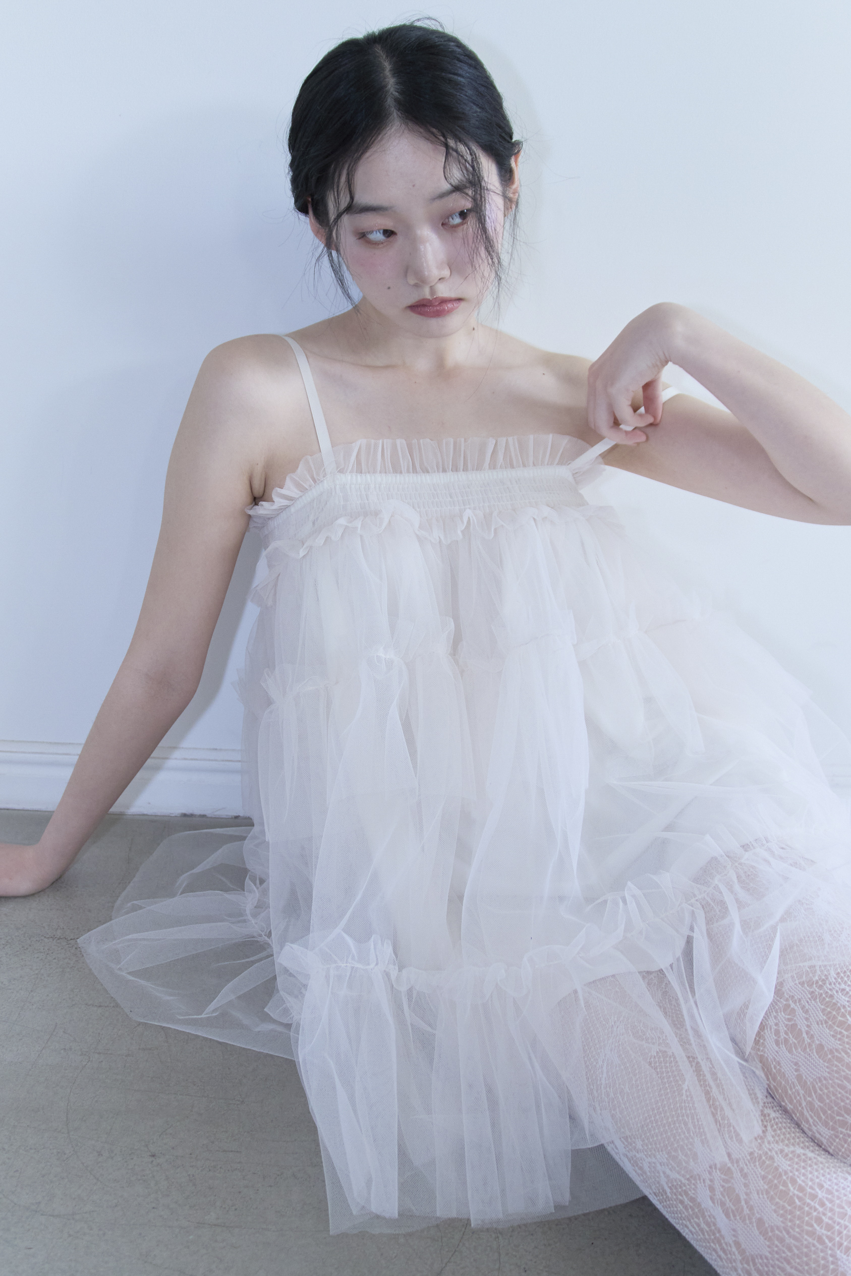 ハニーミーハニー チュールトップス HONEY MI HONEY（ハニーミーハニー） tシャツ logo tulle two-way tops