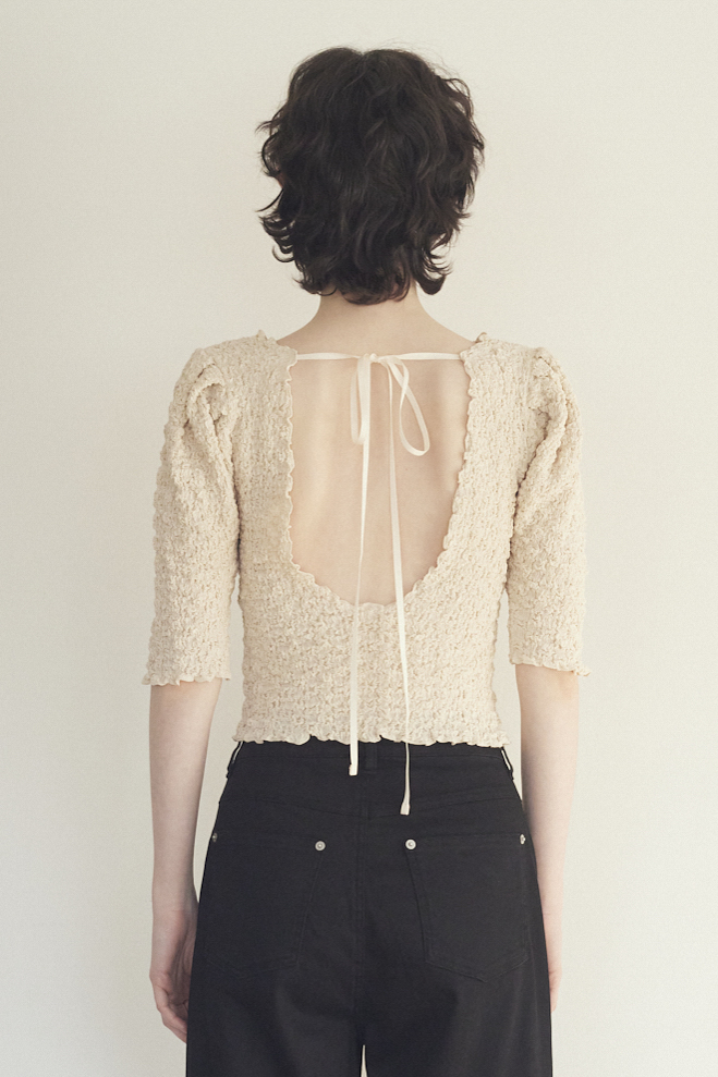 swell cotton puff sleeve tops