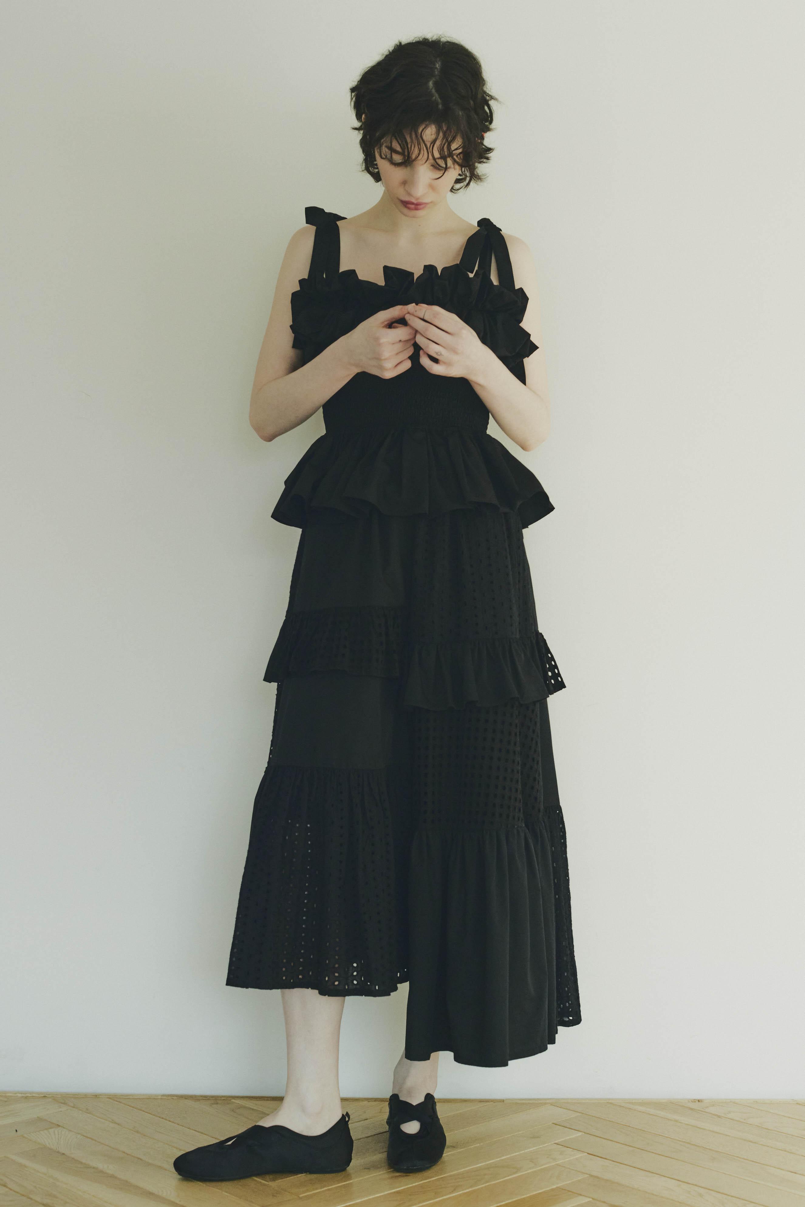 cotton frill ribbon camisole