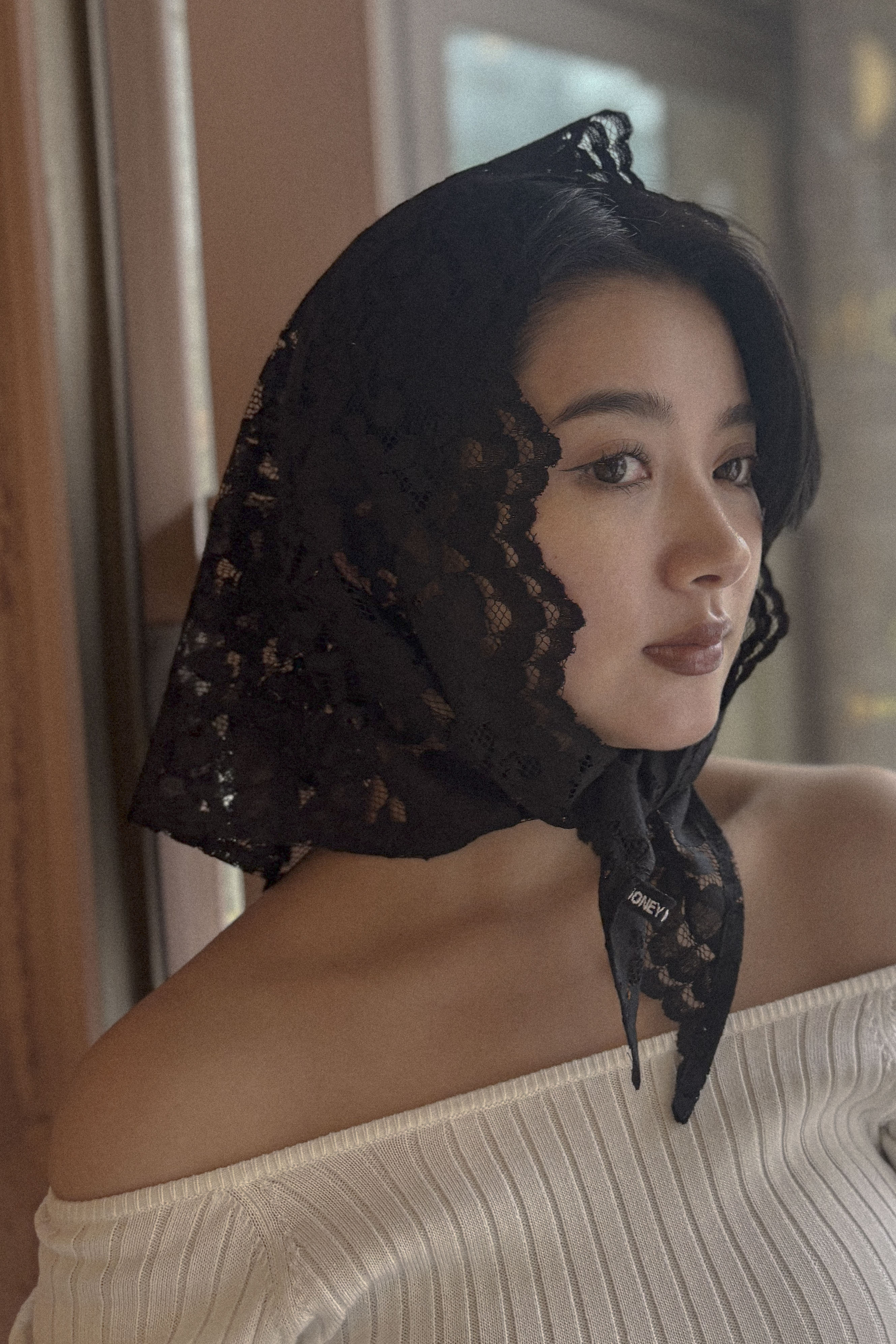 【HONEY MI HONEY】rose lace babushka