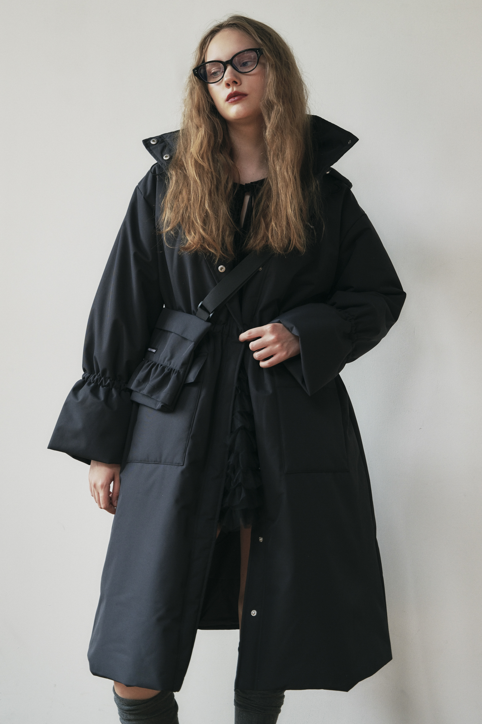 HONEY MI HONEY｜rainproof frill mini shoulder bag