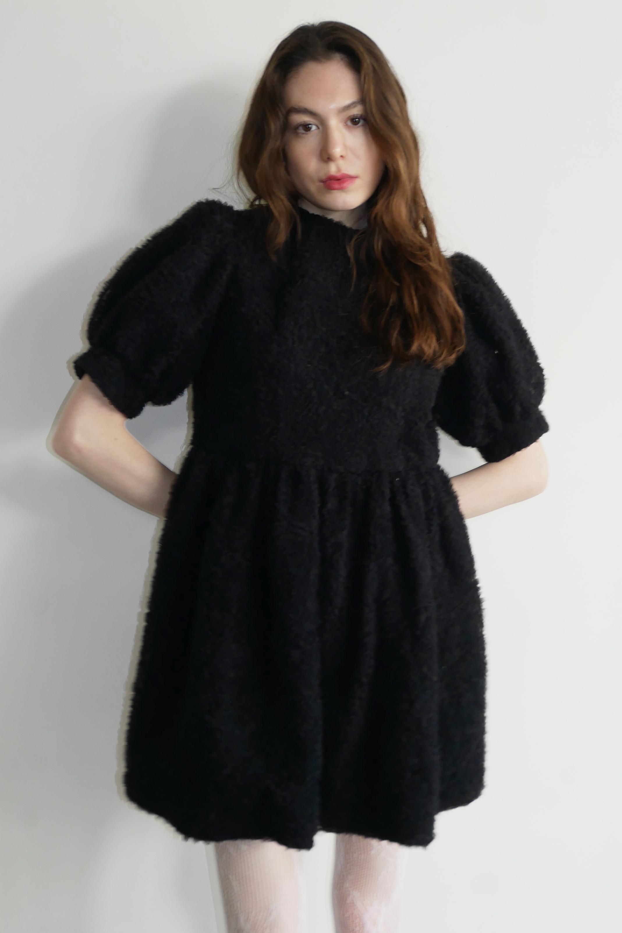 HONEY MI HONEY｜tulle puff sleeve tunic one-piece
