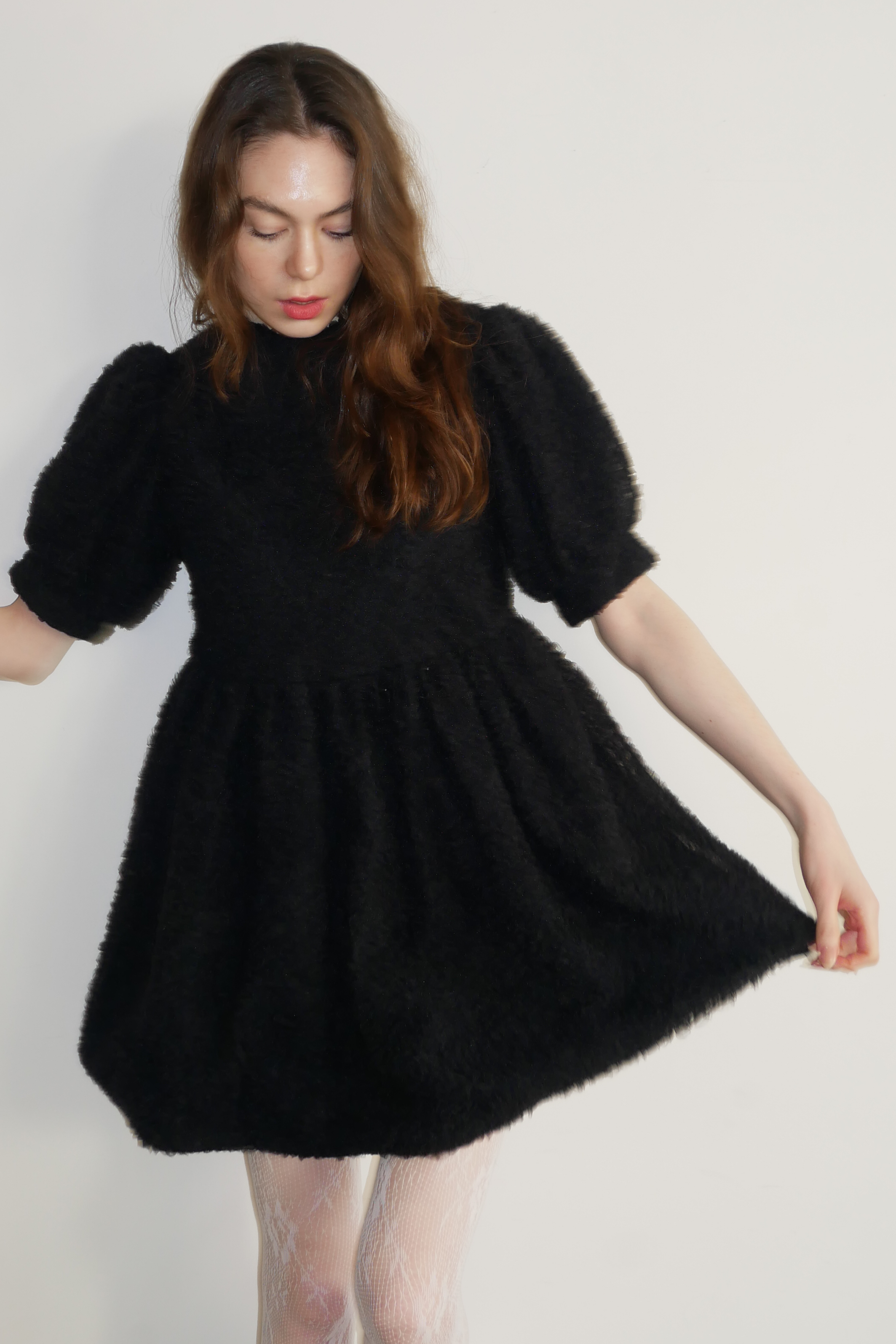 HONEY MI HONEY ハニーミーハニー｜チュールパフスリーブワンピース