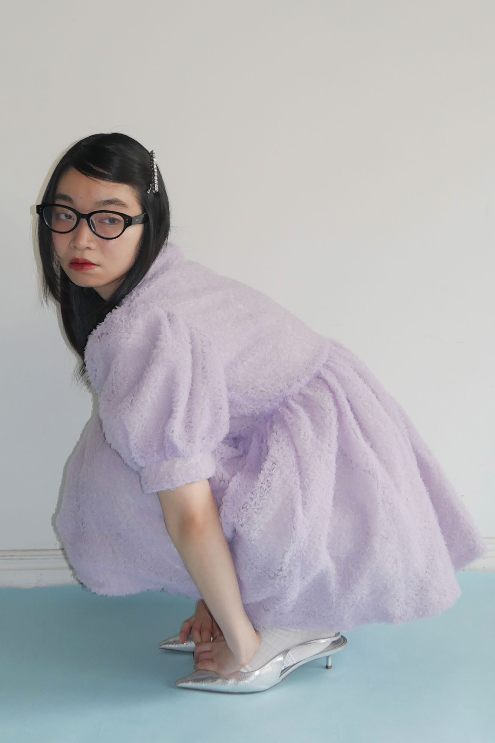 HONEY MI HONEY｜tulle puff sleeve tunic one-piece