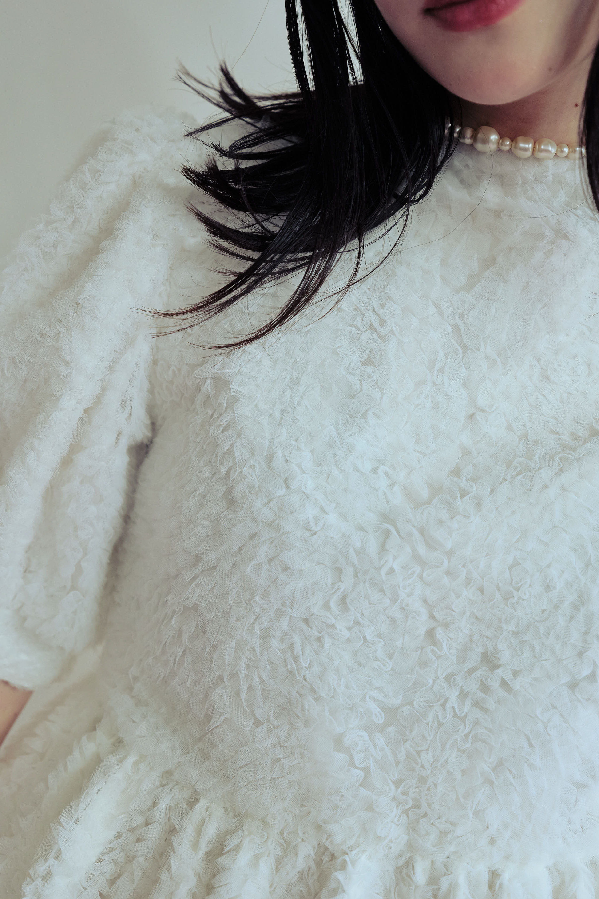 HONEY MI HONEY ハニーミーハニー｜チュールパフスリーブワンピース