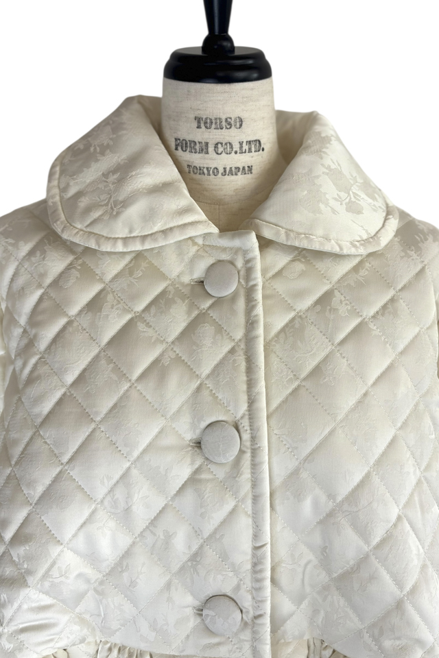 HONEY MI HONEY｜quilting rose satin peplum coat