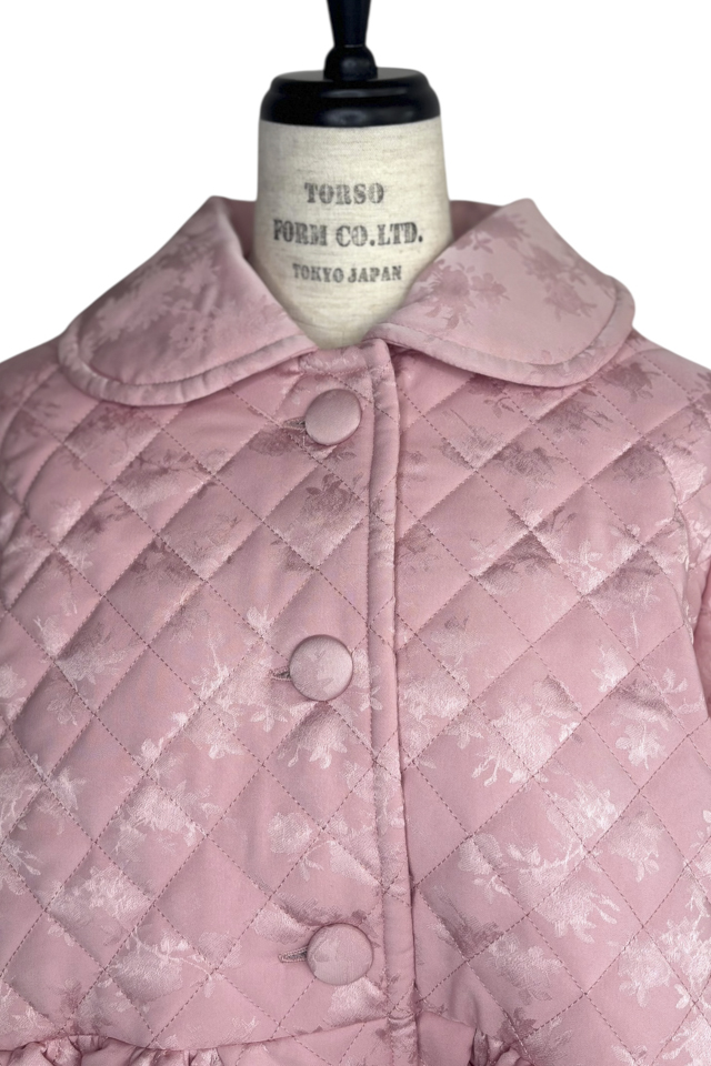 HONEY MI HONEY｜quilting rose satin peplum coat