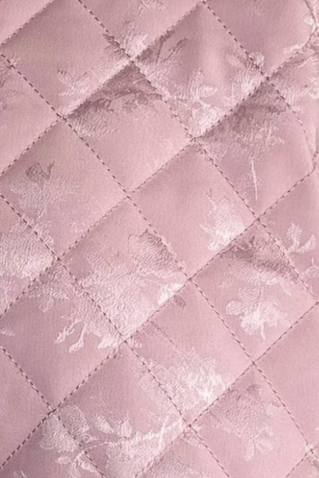 HONEY MI HONEY｜quilting rose satin peplum coat