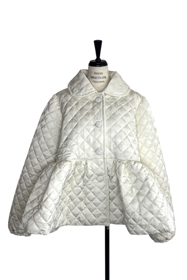 HONEY MI HONEY｜quilting rose satin peplum coat