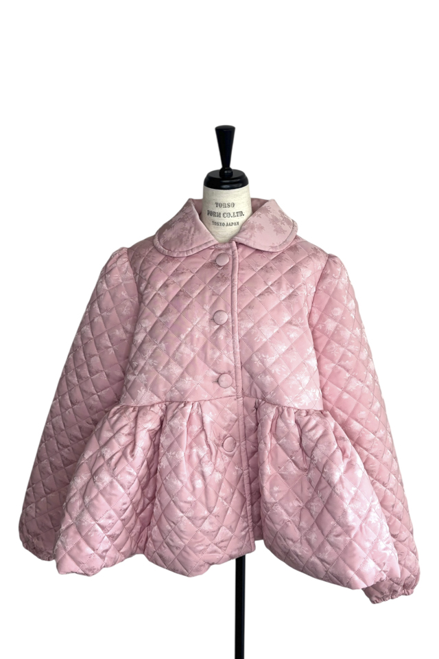 HONEY MI HONEY｜quilting rose satin peplum coat