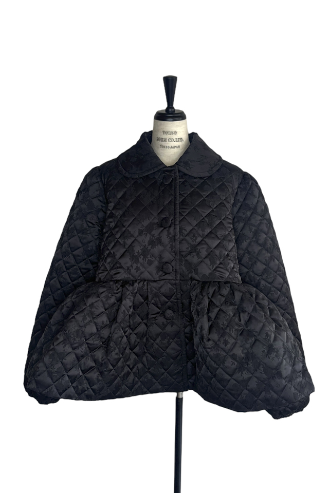HONEY MI HONEY｜quilting rose satin peplum coat