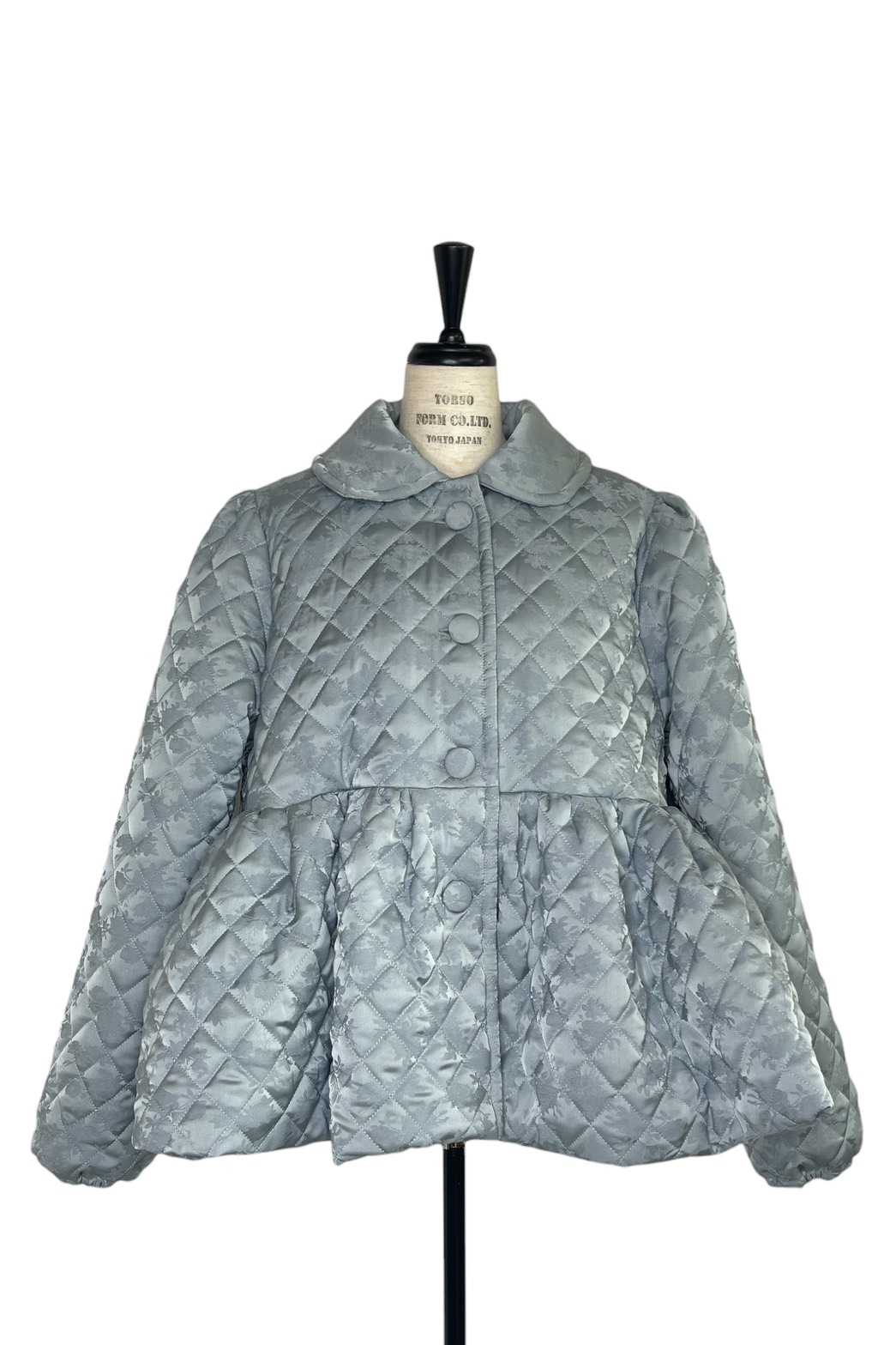 HONEY MI HONEY｜quilting rose satin peplum coat
