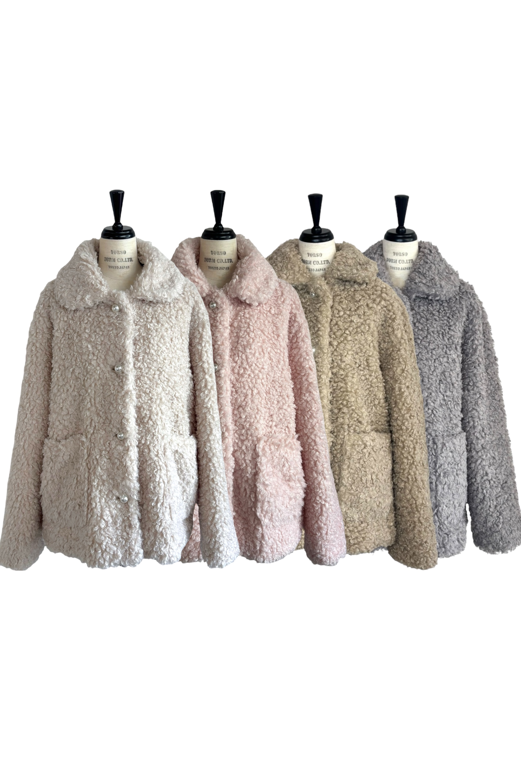 HONEY MI HONEY｜パールボタン付きボアジャケット｜大人可愛い冬アウター