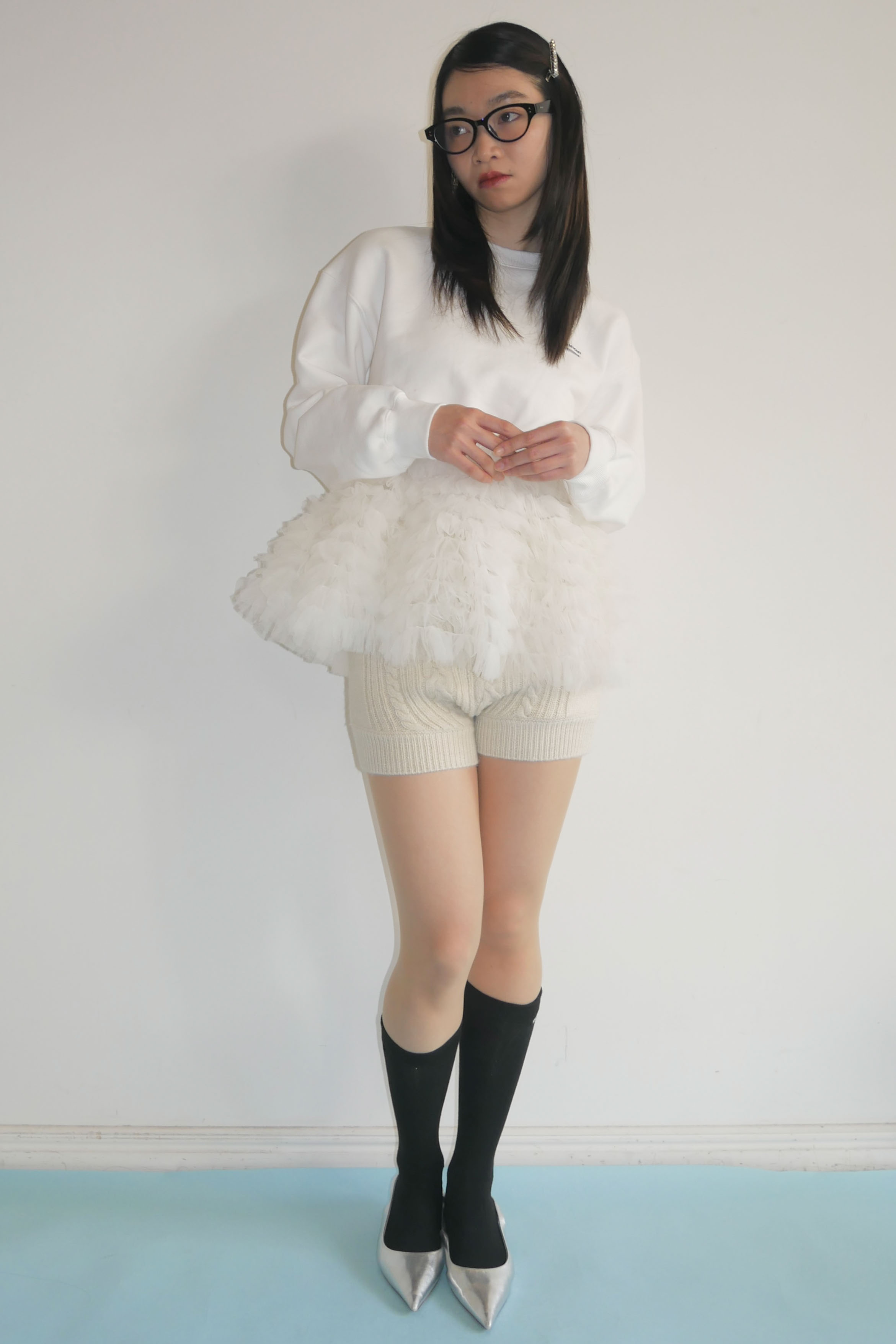 HONEY MI HONEY ハニーミーハニー｜チュールペプラムスウェット