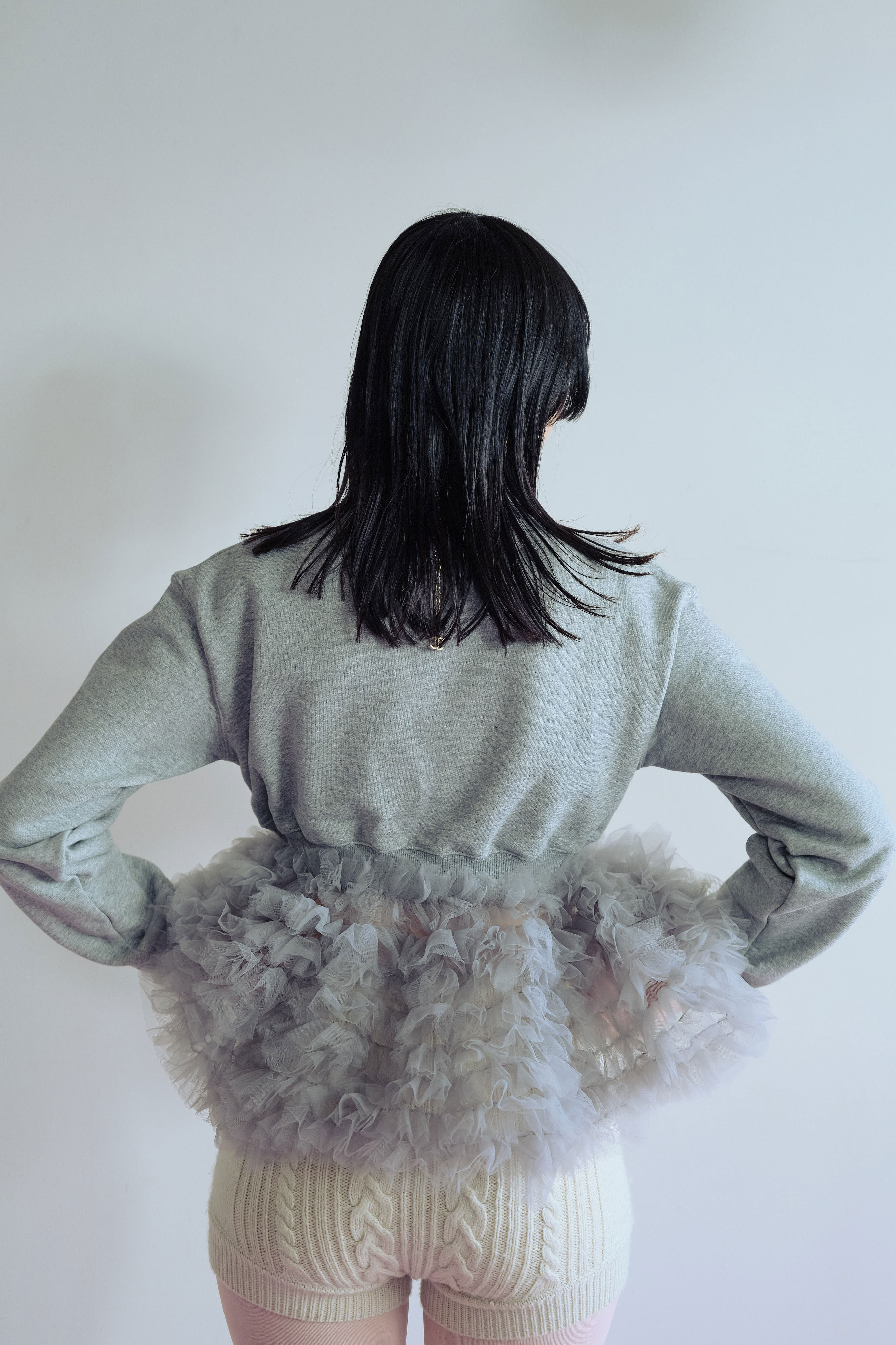 HONEY MI HONEY ハニーミーハニー｜チュールペプラムスウェット