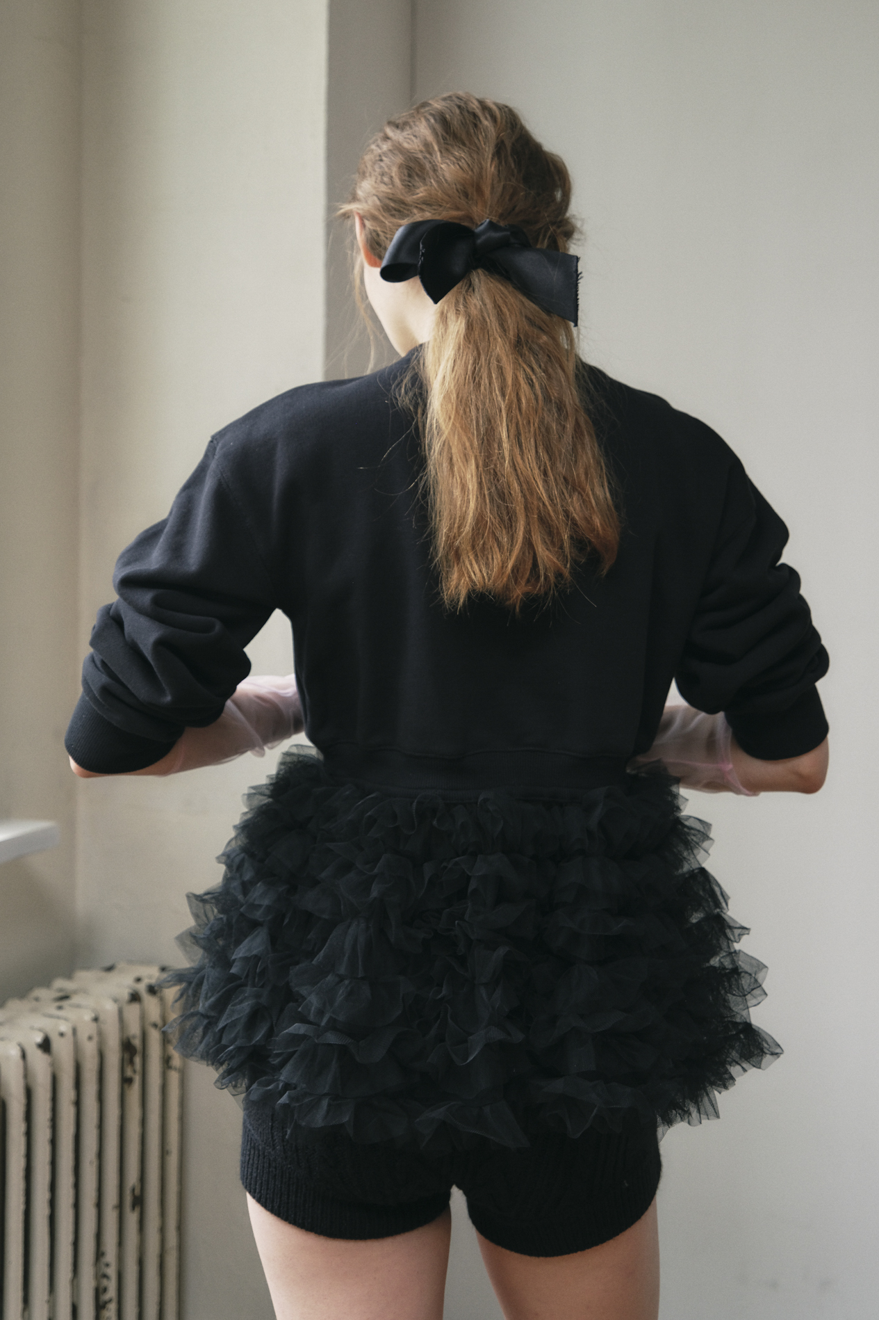 HONEY MI HONEY ハニーミーハニー｜チュールペプラムスウェット