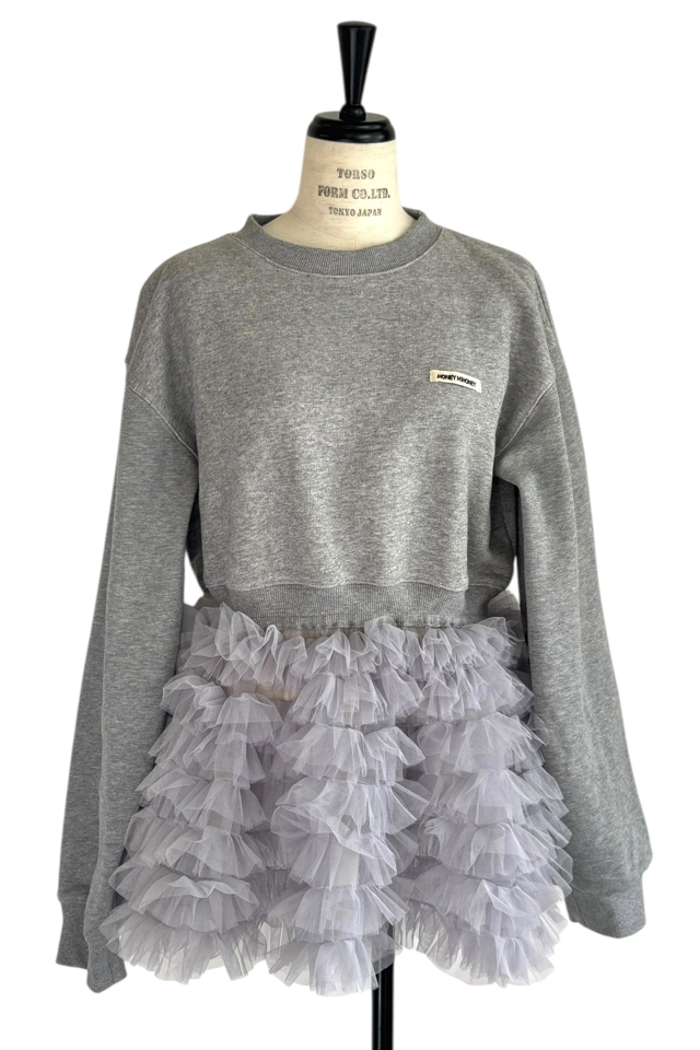 HONEY MI HONEY ハニーミーハニー｜チュールペプラムスウェット