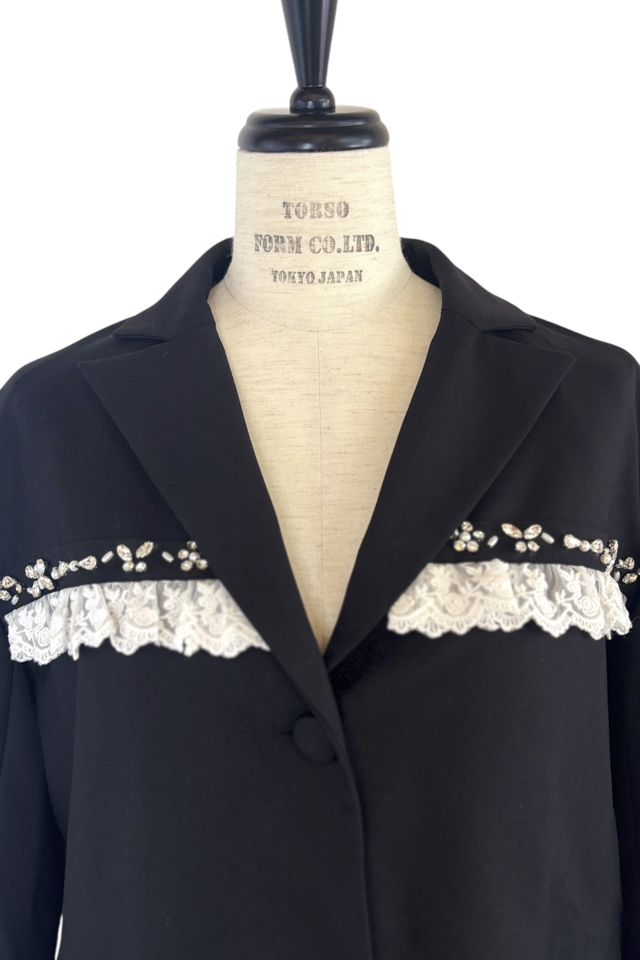 SOWANWANコラボ｜lace frill bijou jacket