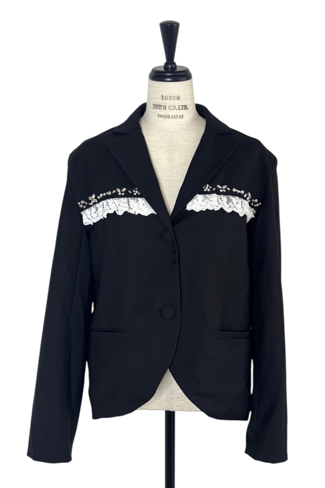 ジャケット・アウター HONEY MI HONEY lace frill bijou jacket SOWANWANコラボ｜lace frill bijou jacket
