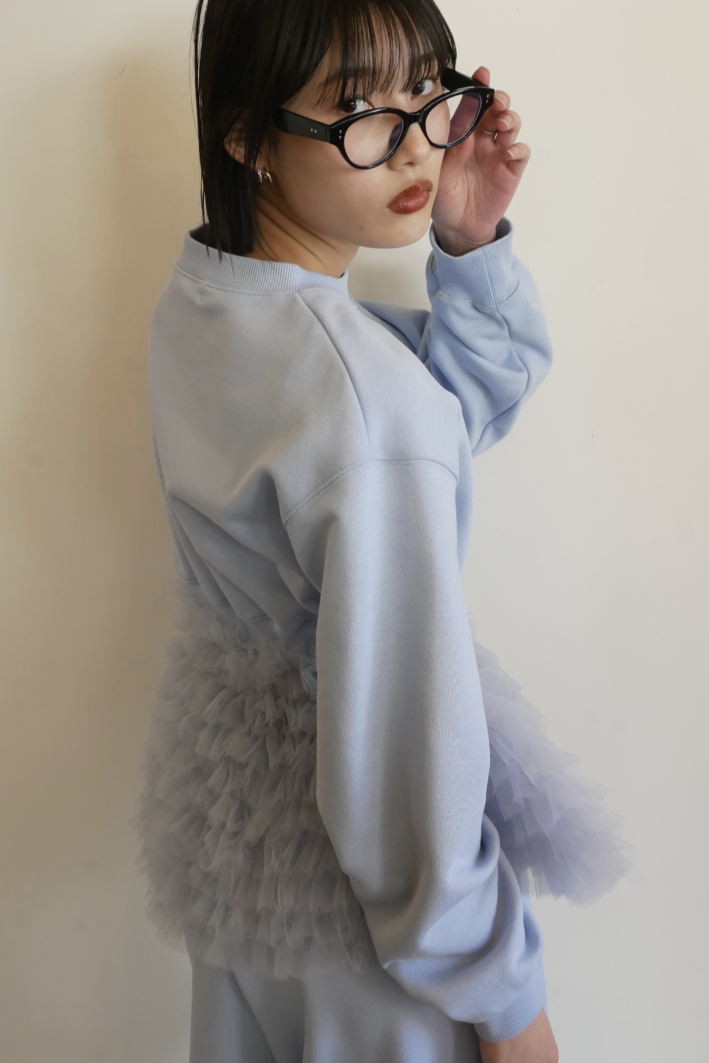 HONEY MI HONEY ハニーミーハニー｜チュールペプラムスウェット