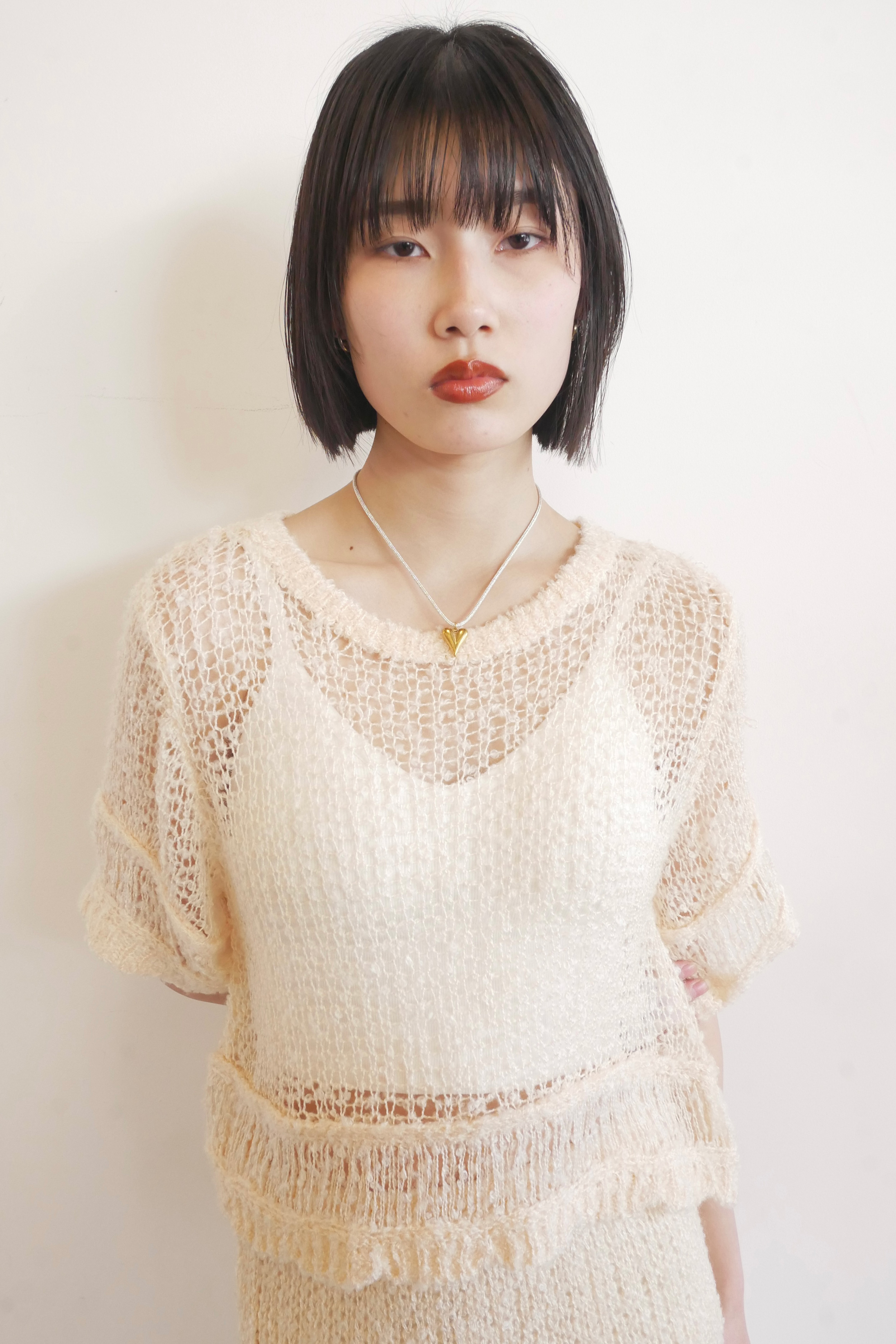 HONEY MI HONEY｜プードルクロシェニットトップス｜さりげない甘さを