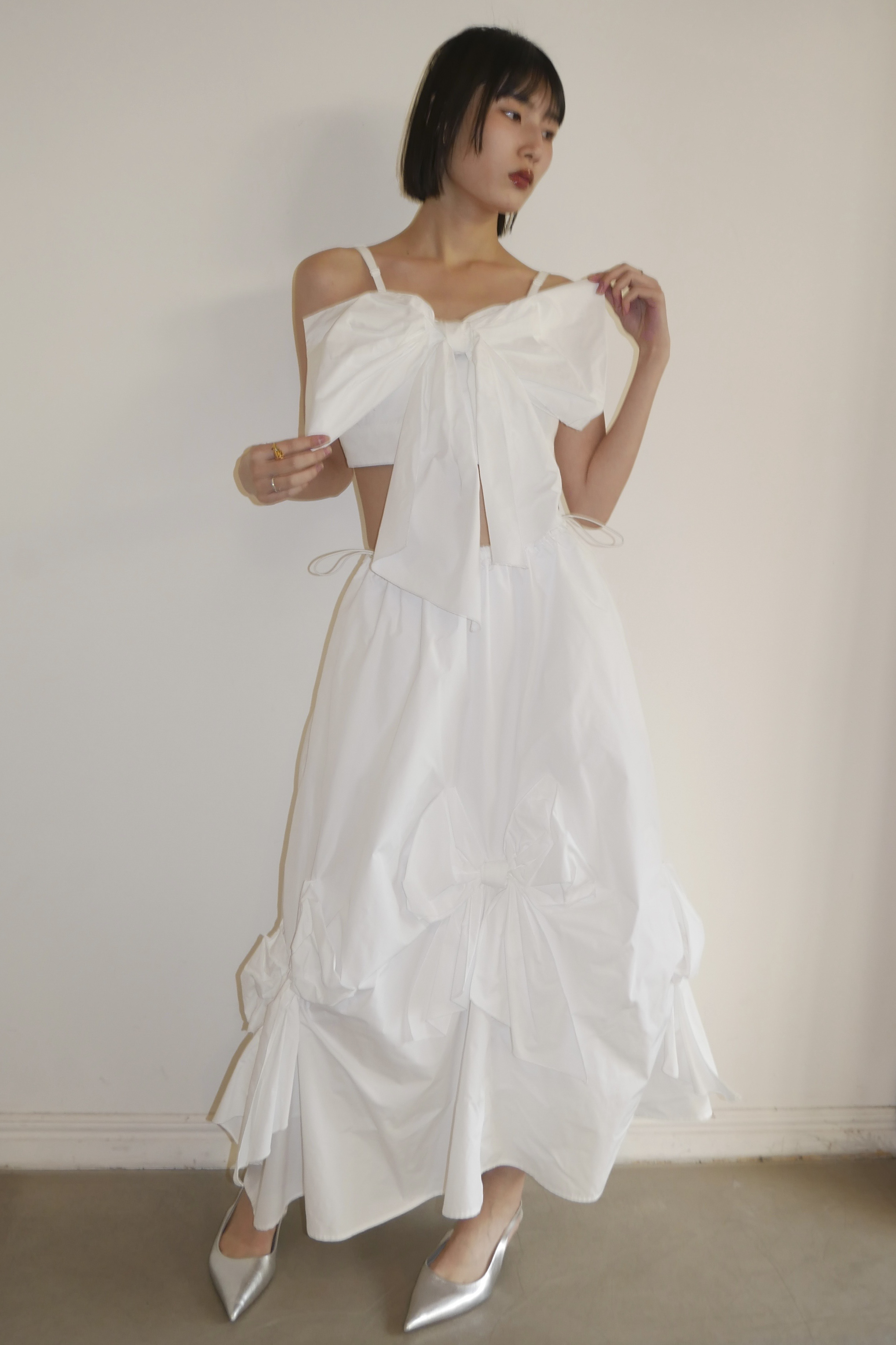 ESPRIT｜taffeta ribbon camisole