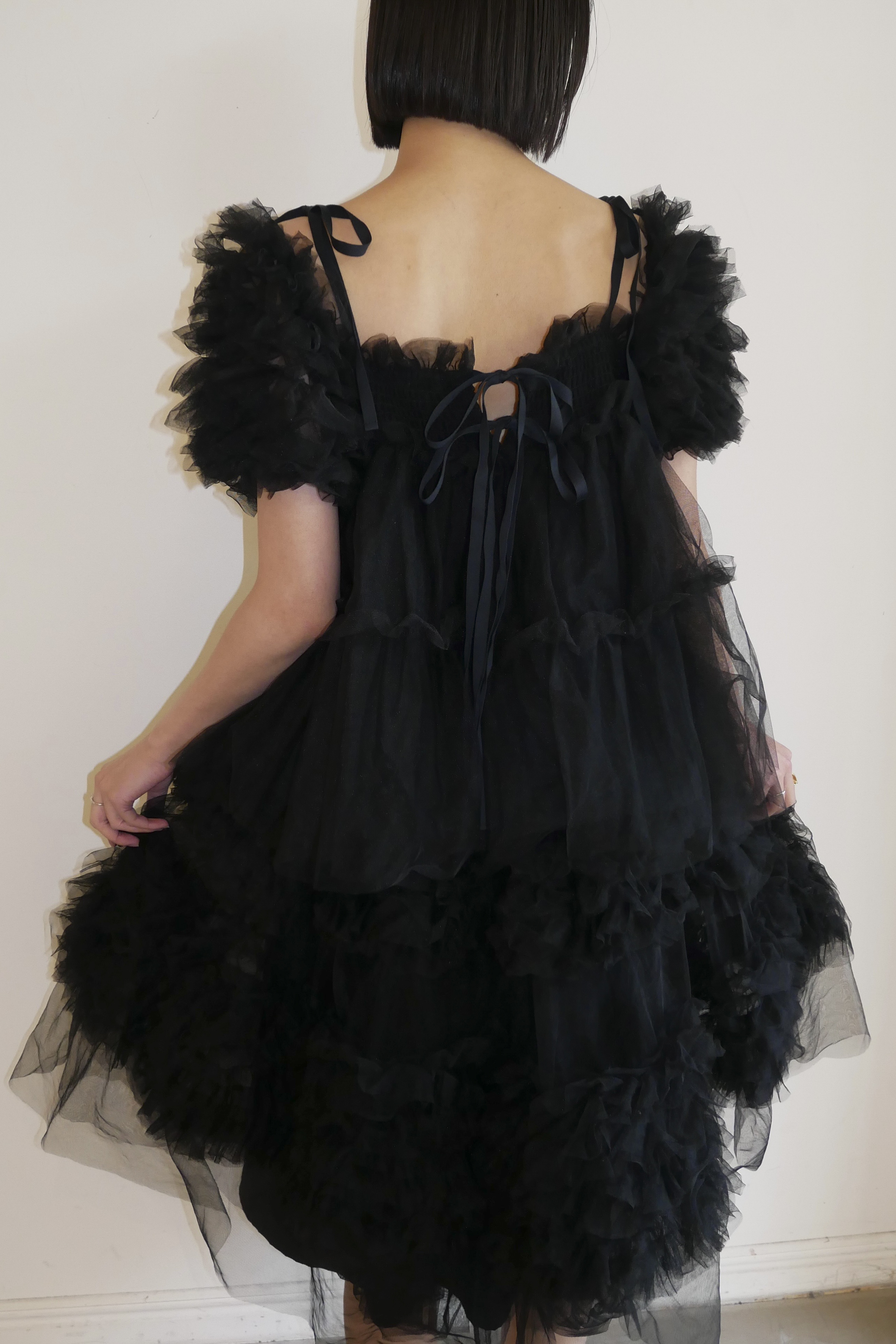 ESPRIT｜tulle puff sleeve blouse｜チュールパフスリーブブラウス